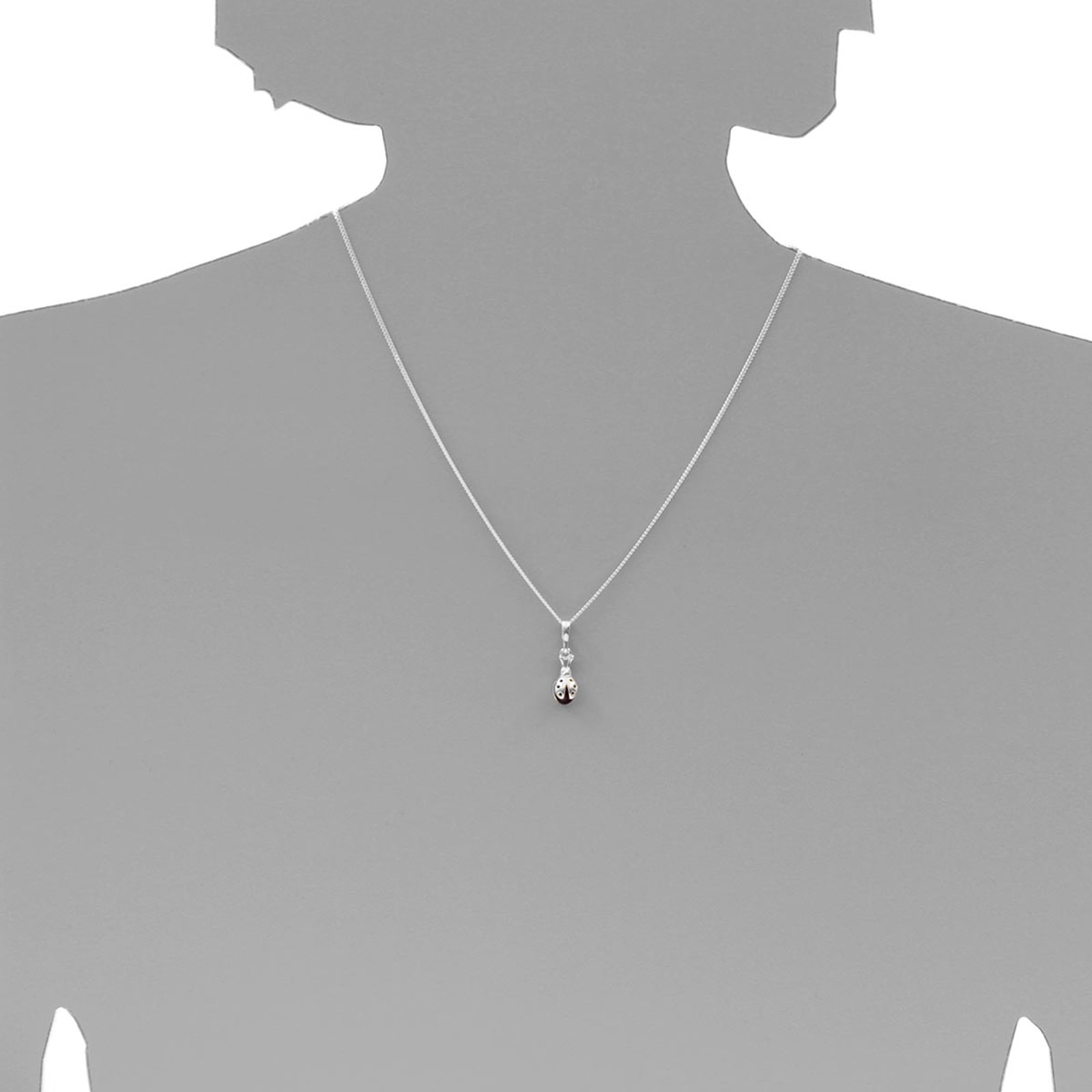 OSTSEE-SCHMUCK Kette mit Anhänger »- Marienkäfer - Silber 925/000 - Bernstein«