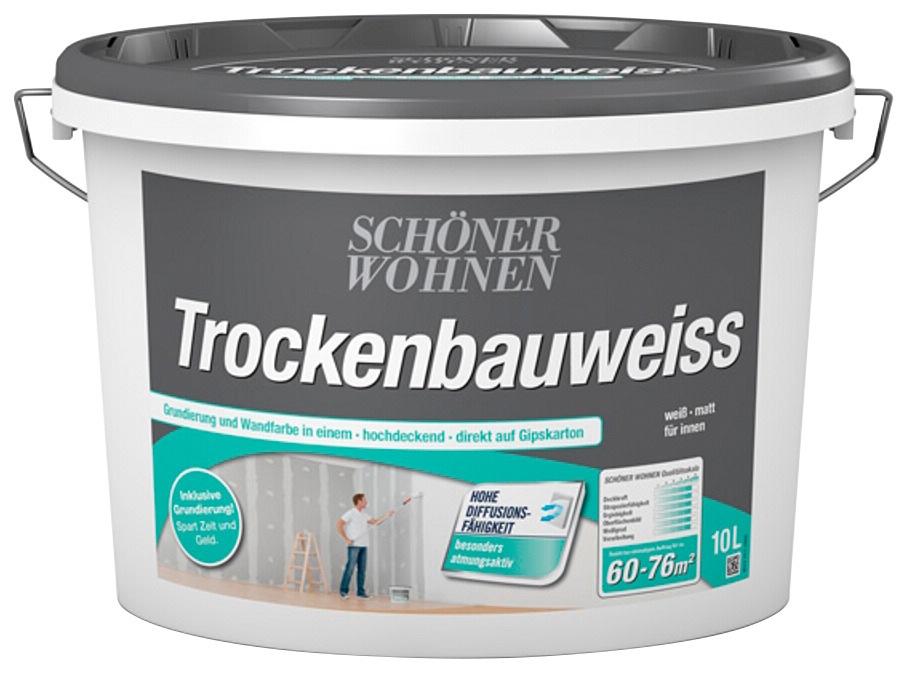 Schöner Wohnen-Kollektion SchÖner Wohnen-kollektion Wandfarbe Trockenbauweiß, 5 L