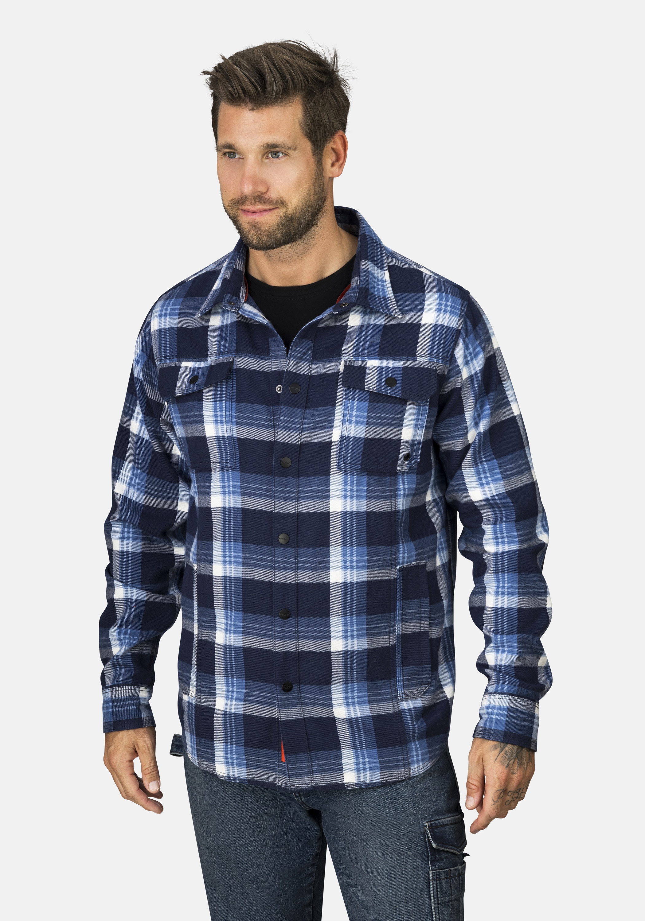 HERO by John Medoox "Overshirt Workwear Arbeitshemd" Arbeitshemd Funktionsqualität für Herren