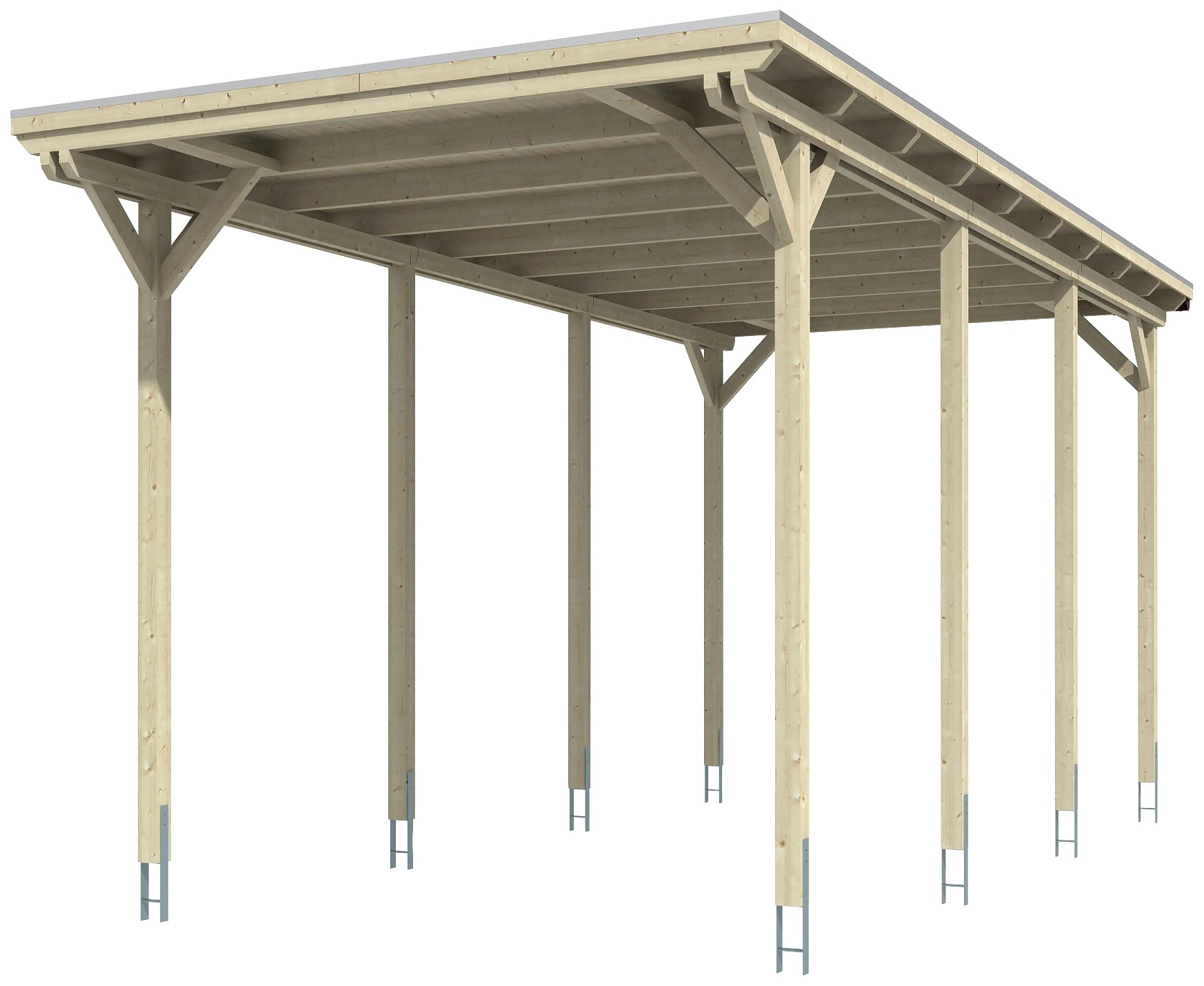 Skanholz Einzelcarport "Caravan-Emsland" Leimholz 341 cm braun