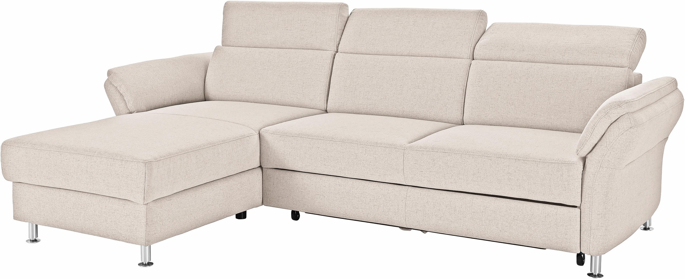 sit&more Ecksofa »Avignon L-Form« Kopfteilverstellung, wahlweise mit Bettfunktion und Bettkasten