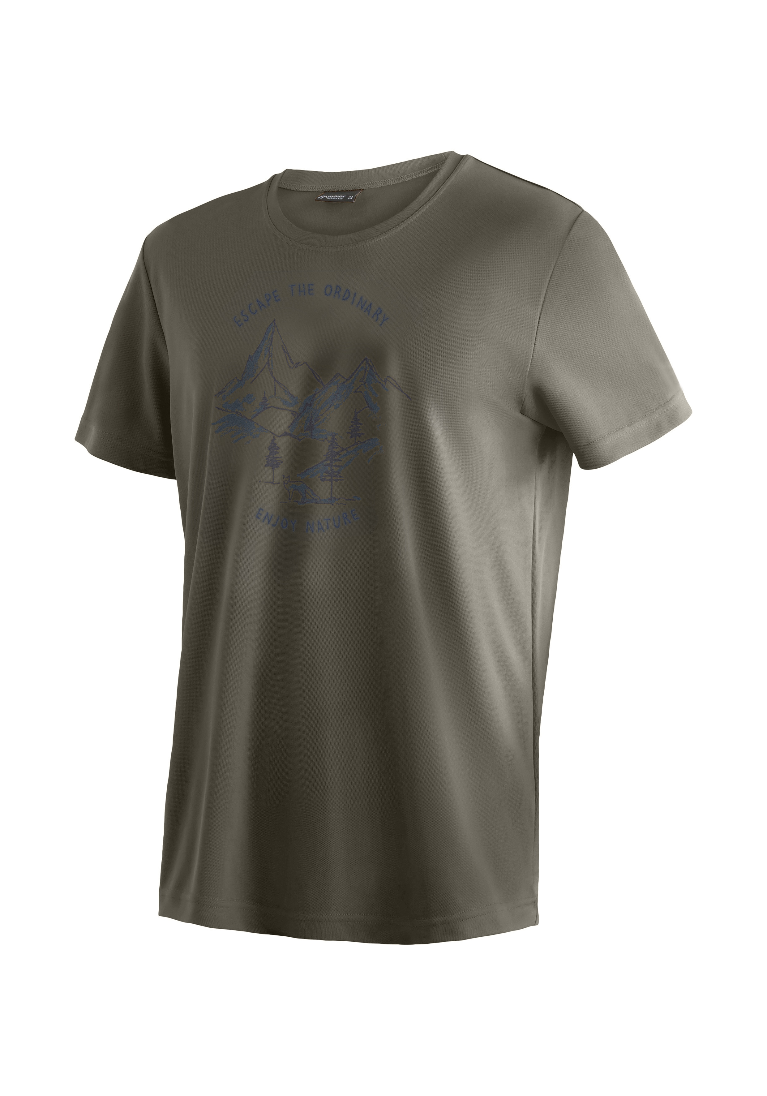 Maier Sports "Dieter Print" Herren Kurzarmshirt, leichtes Sommer Funktionsshirt, Rundhals, Reg Fit