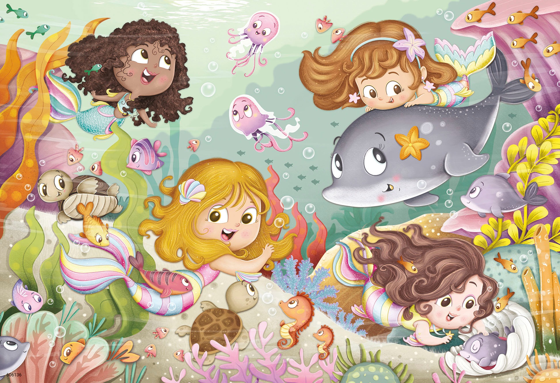 Ravensburger Puzzle »Kleine Feen und Meerjungfrauen«, 2x12 Teile; Made in Europe
