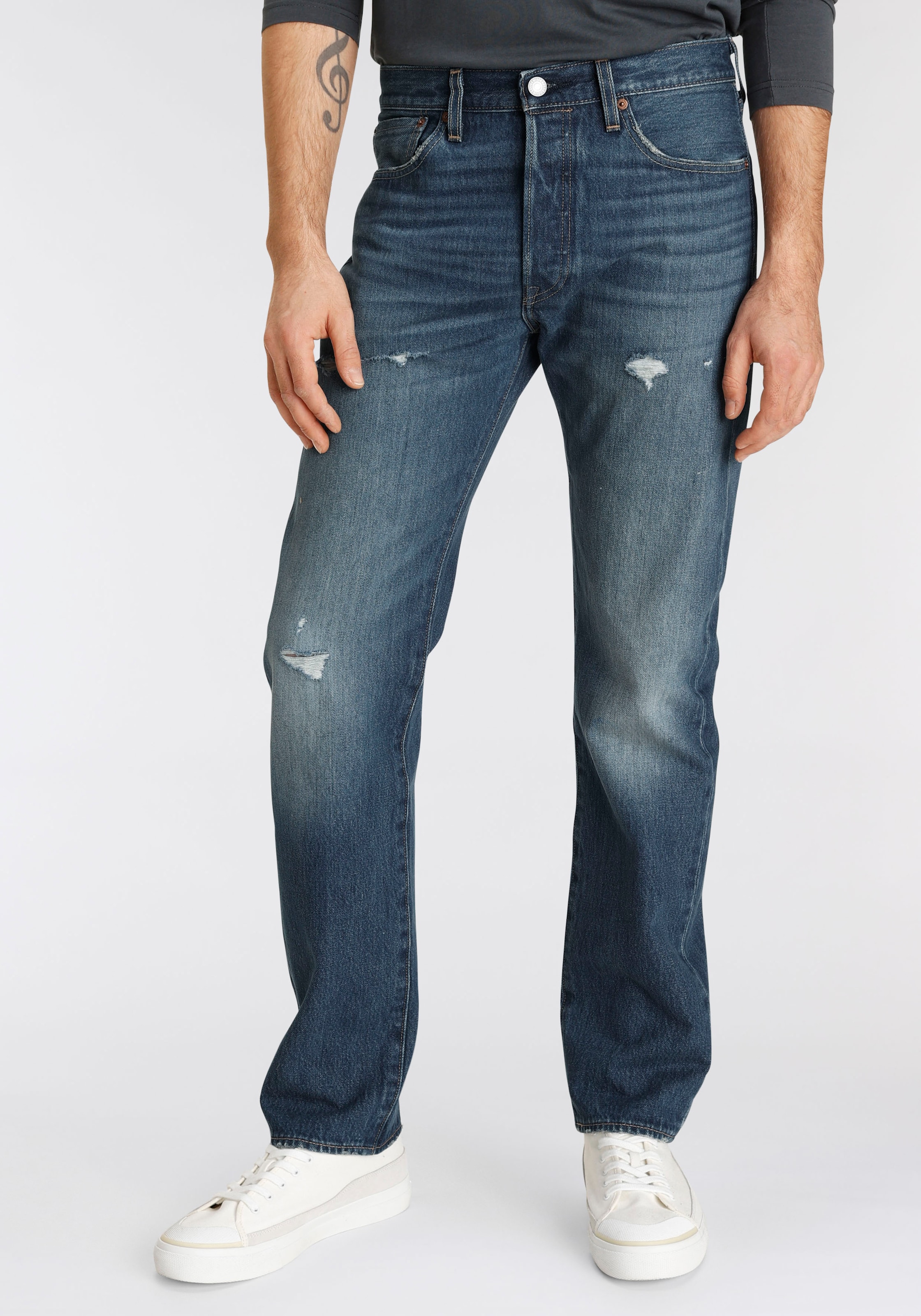 Levi's® Destroyed-Jeans 501 VI'S ORIG mit Markenlabel günstig online kaufen