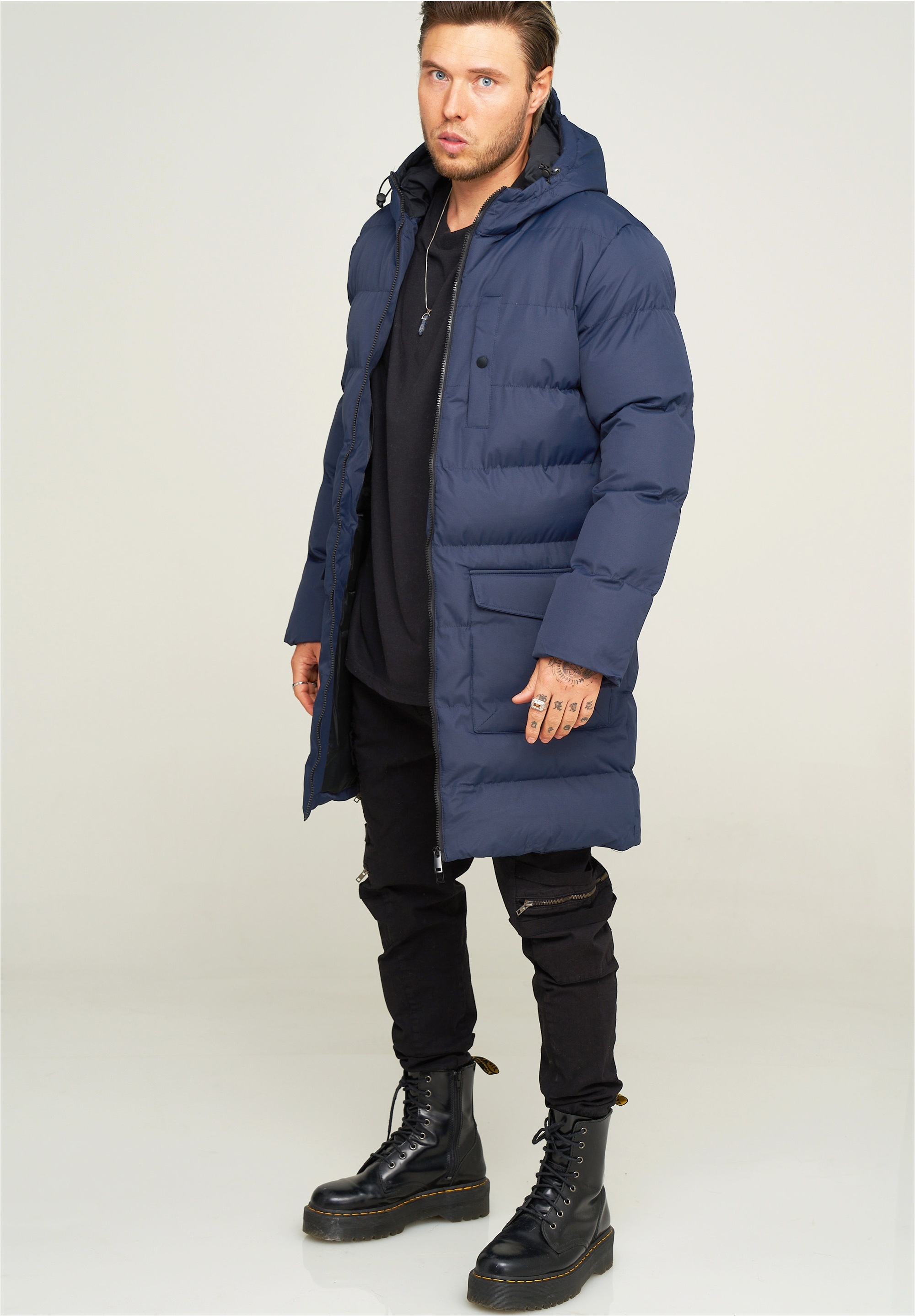 behype Steppjacke »PUFFER PARKA«, Steppjacke mit Kapuze