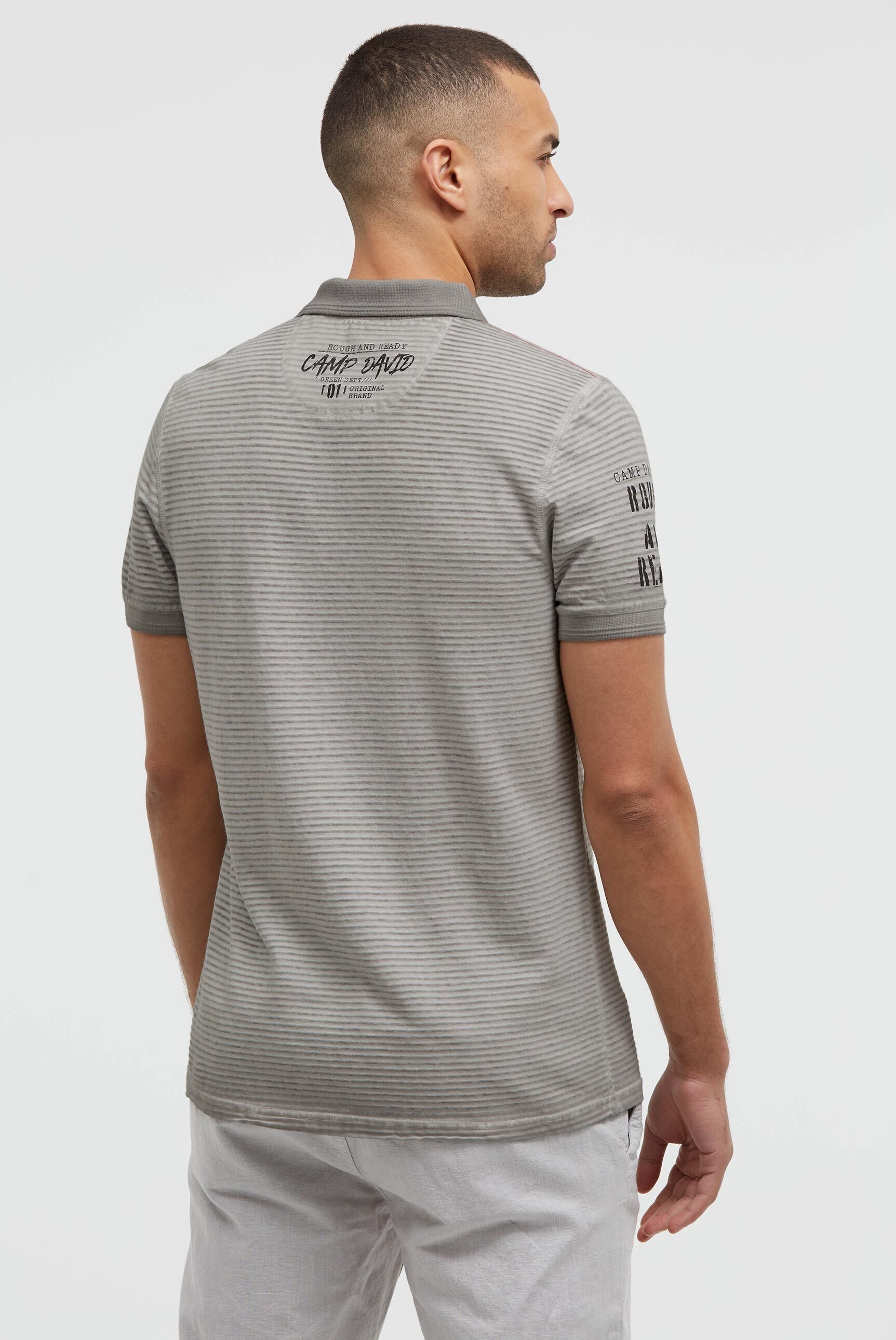 CAMP DAVID Poloshirt mit Seitenschlitze