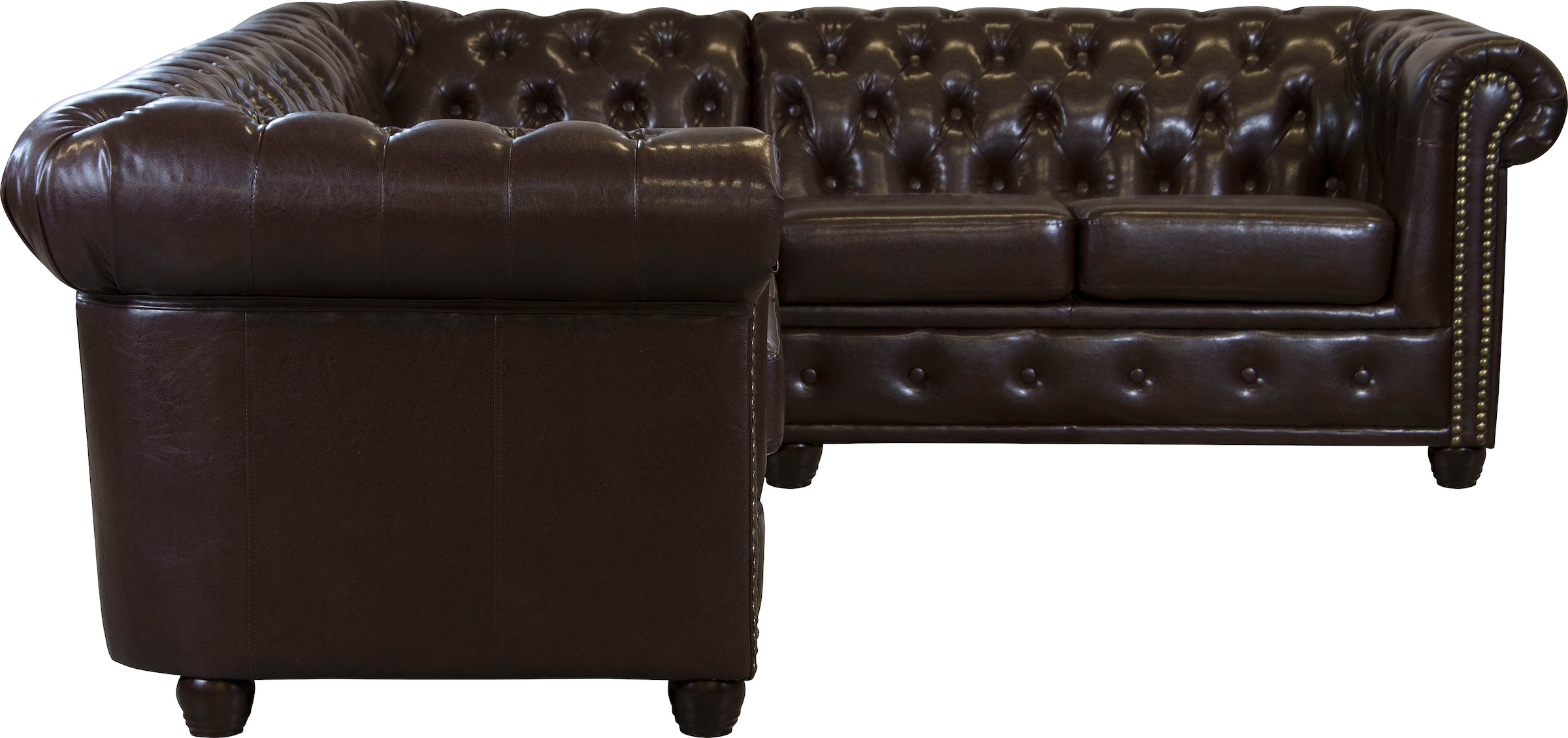 Home affaire Chesterfield-Sofa »Rysum L-Form«, Chesterfield-Optik, langer Schenkel links oder rechts