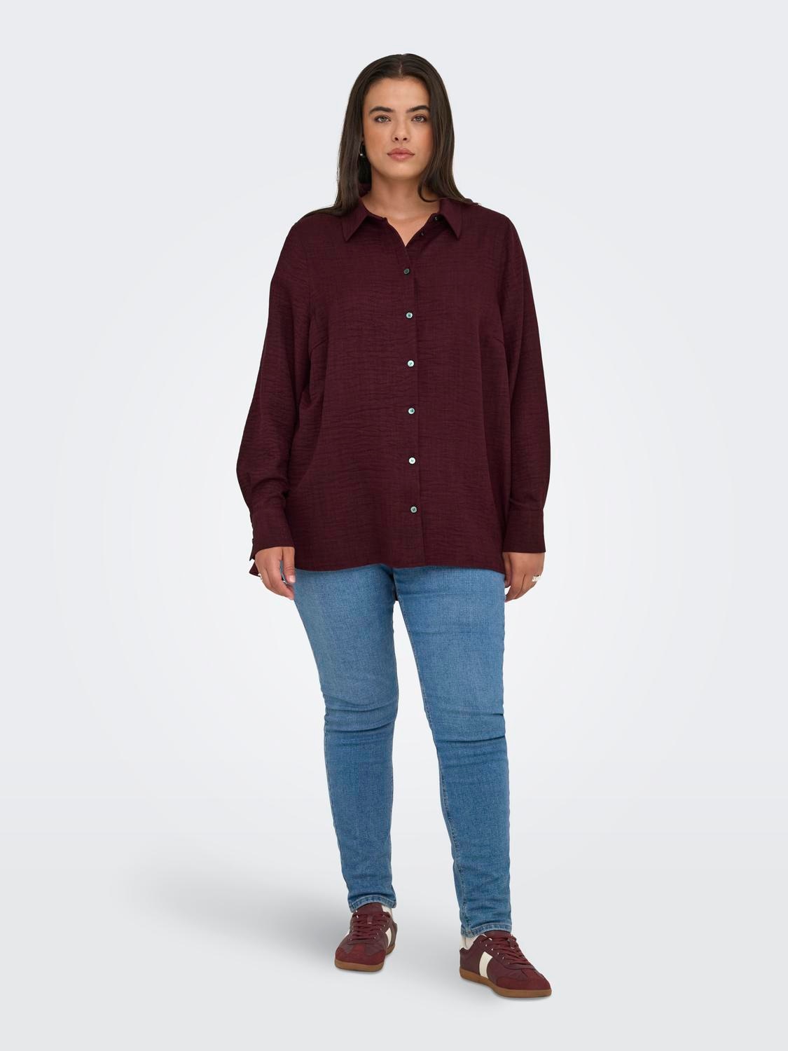 ONLY CARMAKOMA Hemdbluse »CARBAY LS SHIRT WVN BF«