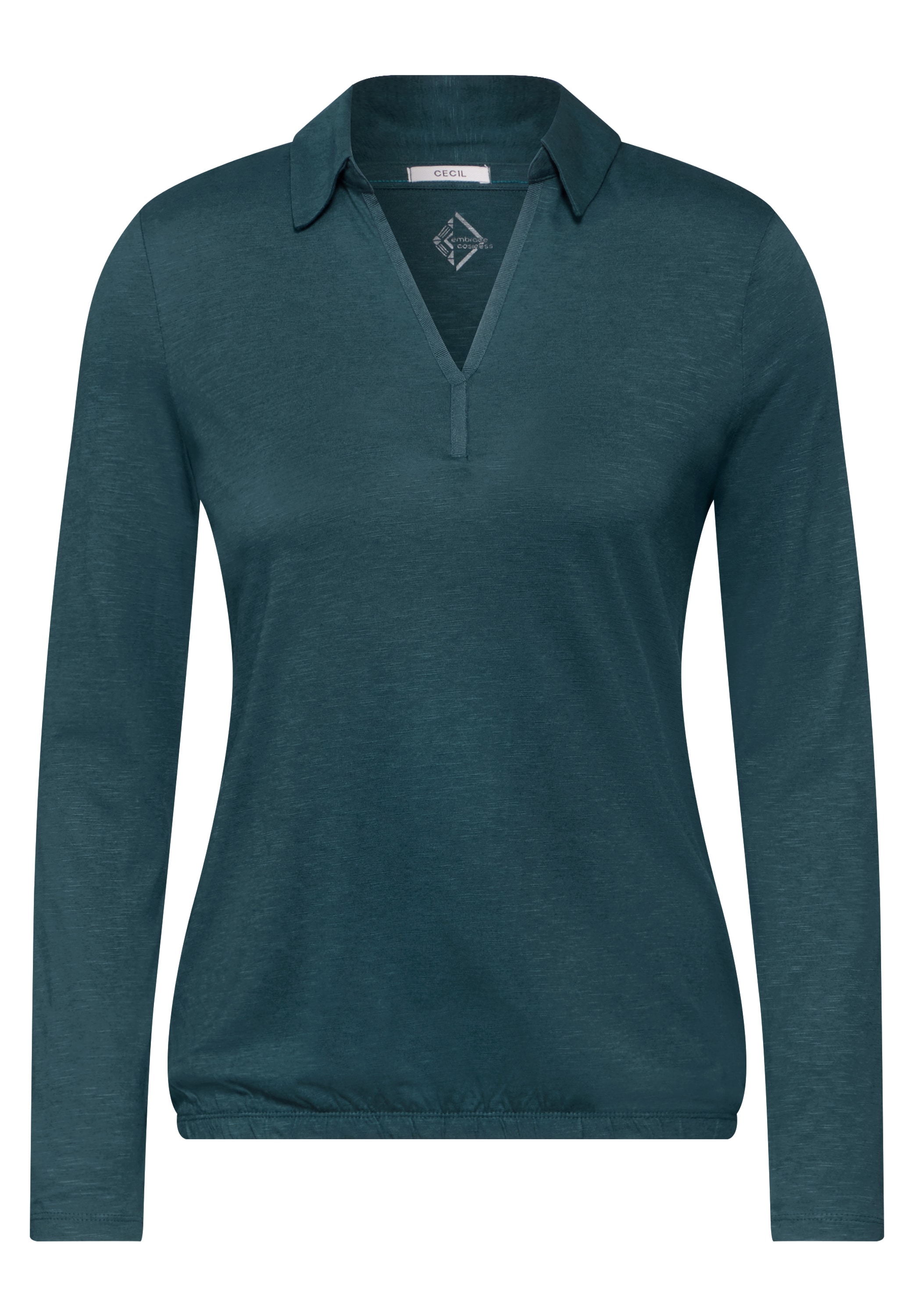 Cecil Langarmshirt, mit Elastiksaum