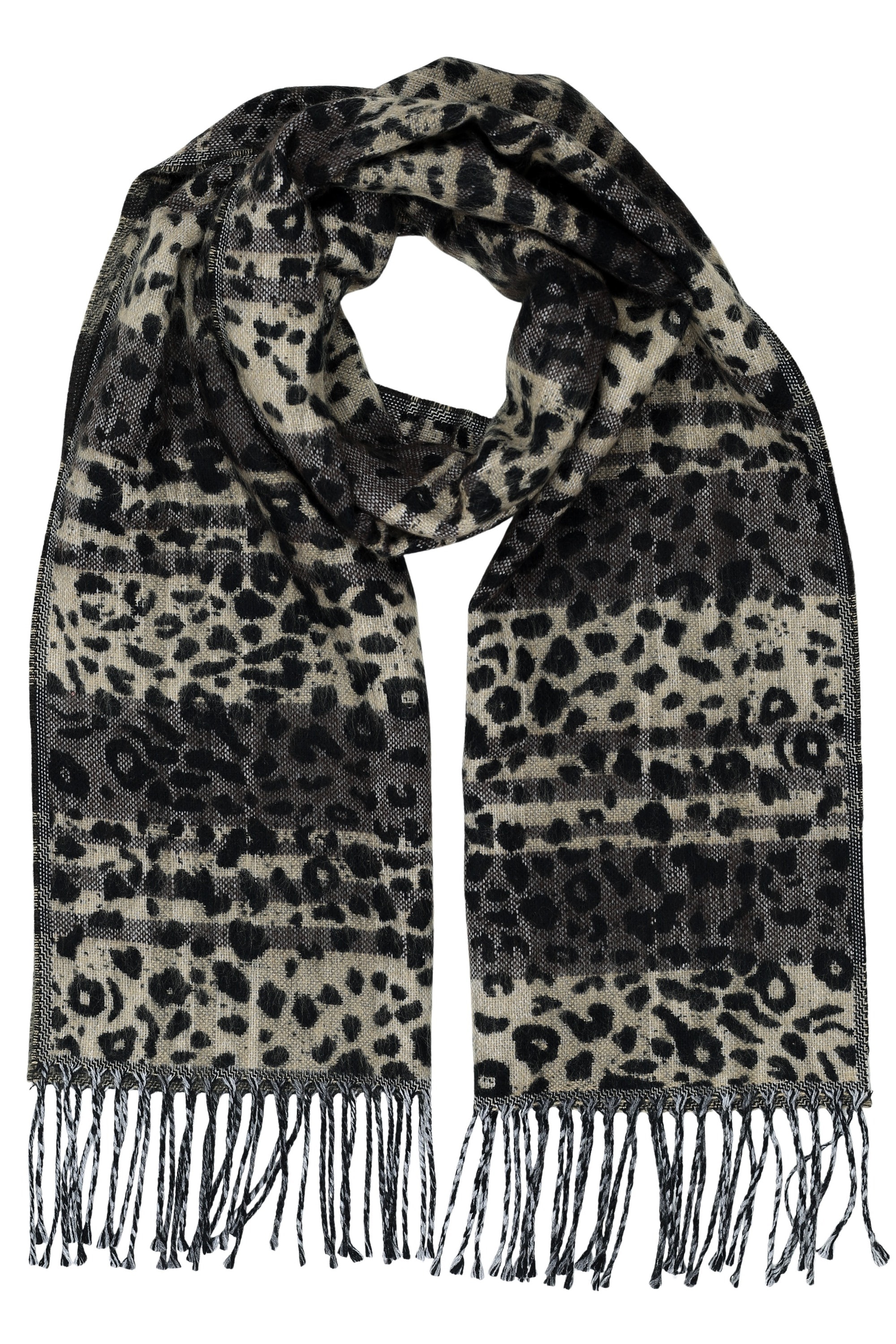 COLLEZIONE ALESSANDRO Wollschal »Leo«, Mit Leoparden-Muster, Made in Italy