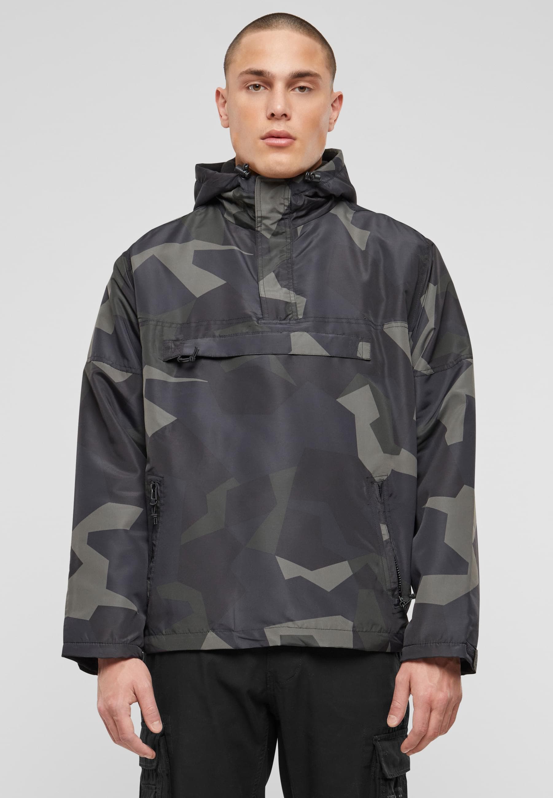Brandit Anorak »Brandit Herren Fleece Pull Over Windbreaker«, (1 St.), mit Kapuze
