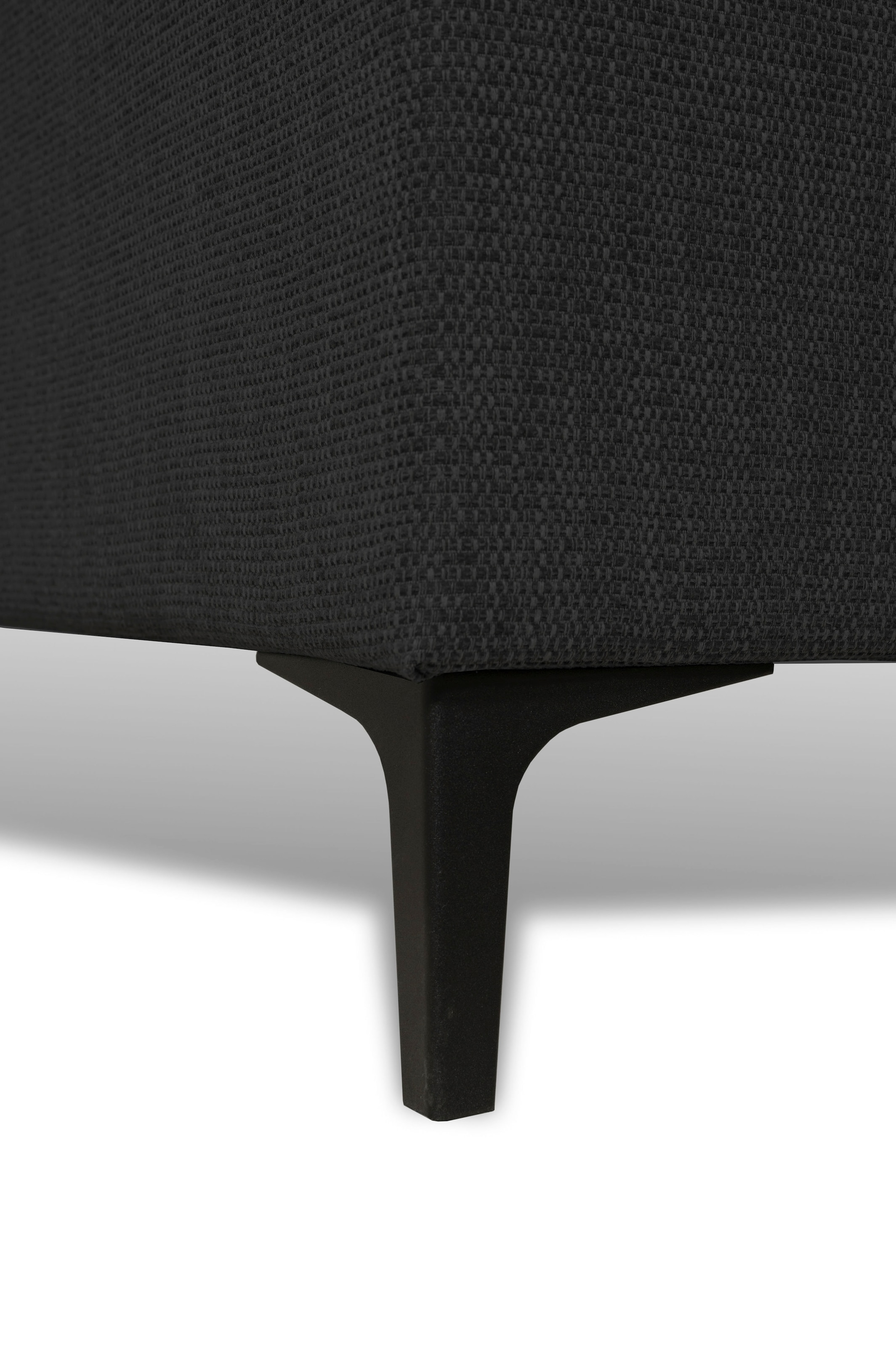 Places of Style 2-Sitzer »Kompaktsofa Oland, Struktur, Flachgewebe, Luxus-Microfaser, Boucle«, 164 cm, Wellenunterfederung, Skandi-Design, Metallfüße
