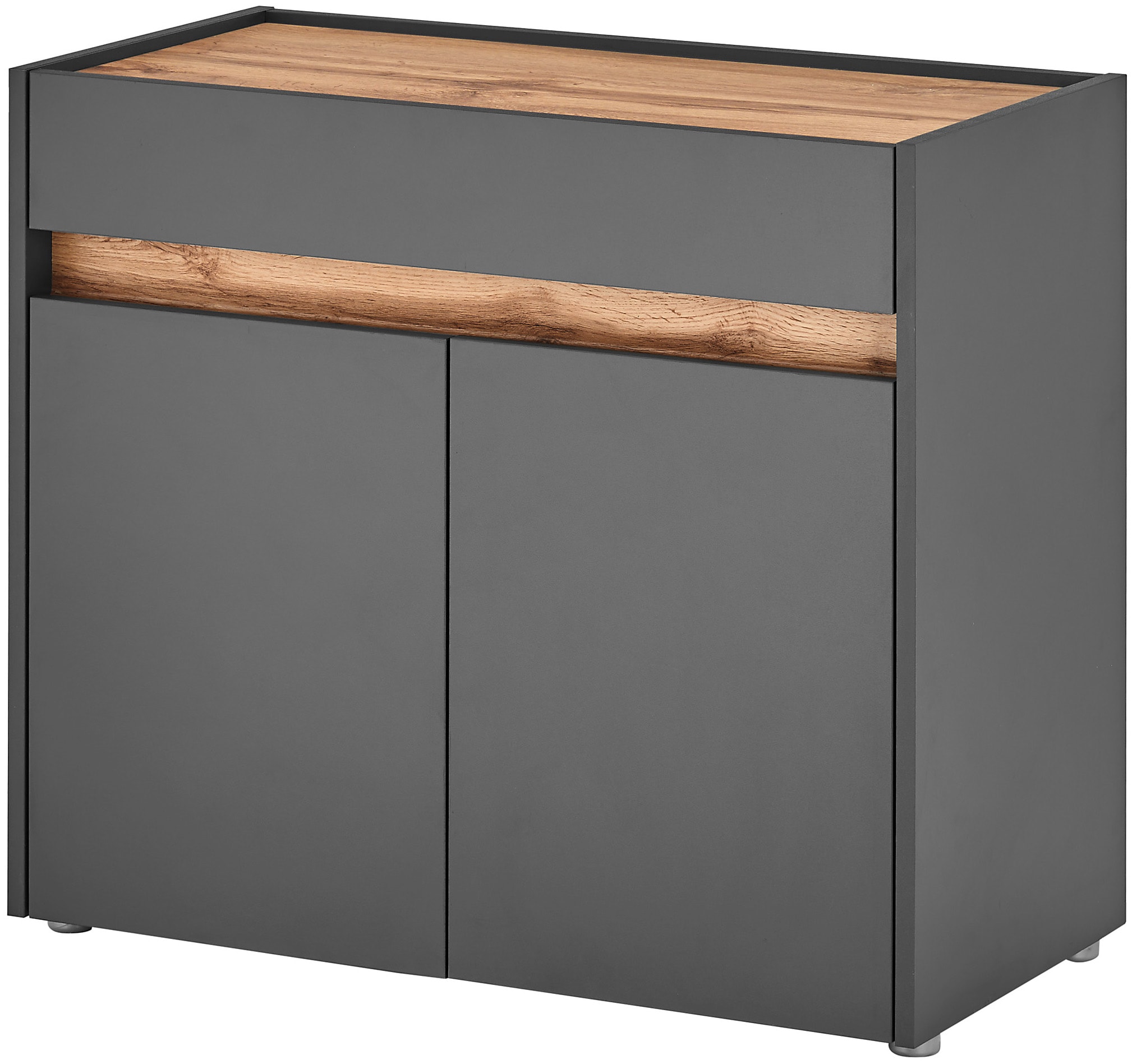 INOSIGN Kommode "GIRON/ CiTY, Schrank in Wotan Eiche, Sideboard im modernen Design", in zwei Farben erhältlich, 2 Türen,