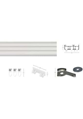 Gardinenschiene »Flächenvorhangschiene Compact«, 3 läufig-läufig, Wunschmaßlänge