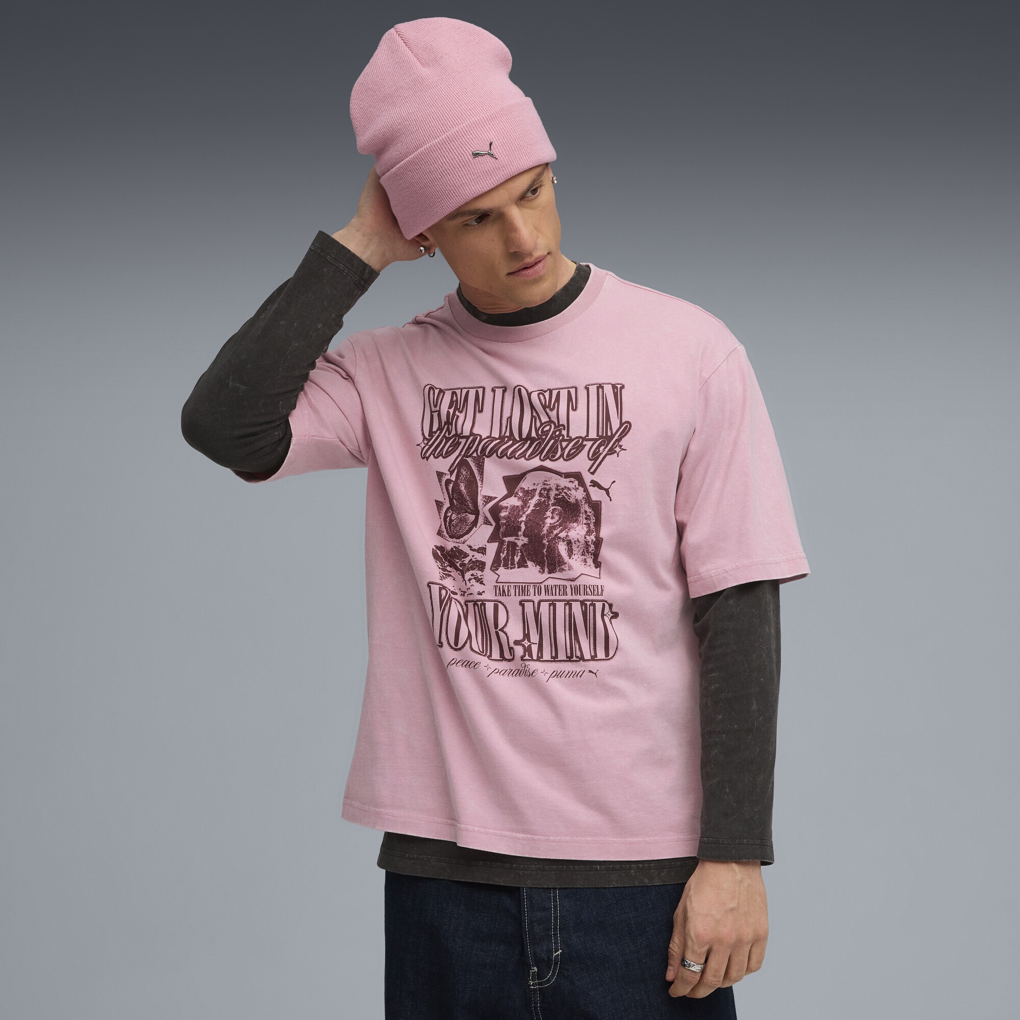 PUMA T-Shirt »Graphic Paradise Mindset Washed Boxy T-Shirt Herren«