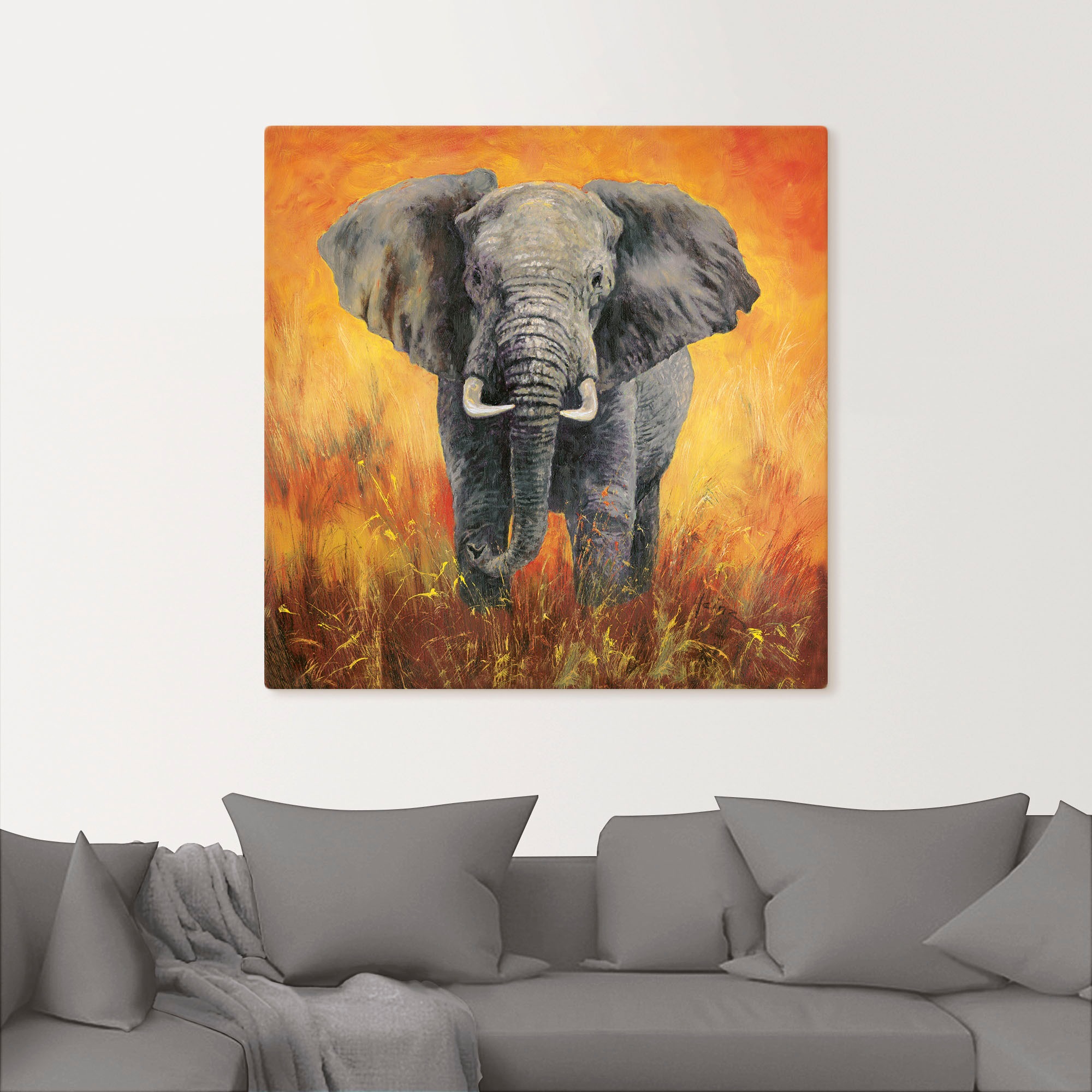 Artland Wandbild »Porträt Elefant«, Elefanten Bilder, (1 St.), als Alubild, Outdoorbild, Leinwandbild in verschied. Größen