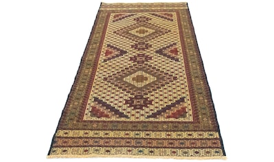 morgenland Wollteppich »Kelim Afghan Teppich handgewebt gold«, rechteckig, 4 mm Höhe,... kaufen
