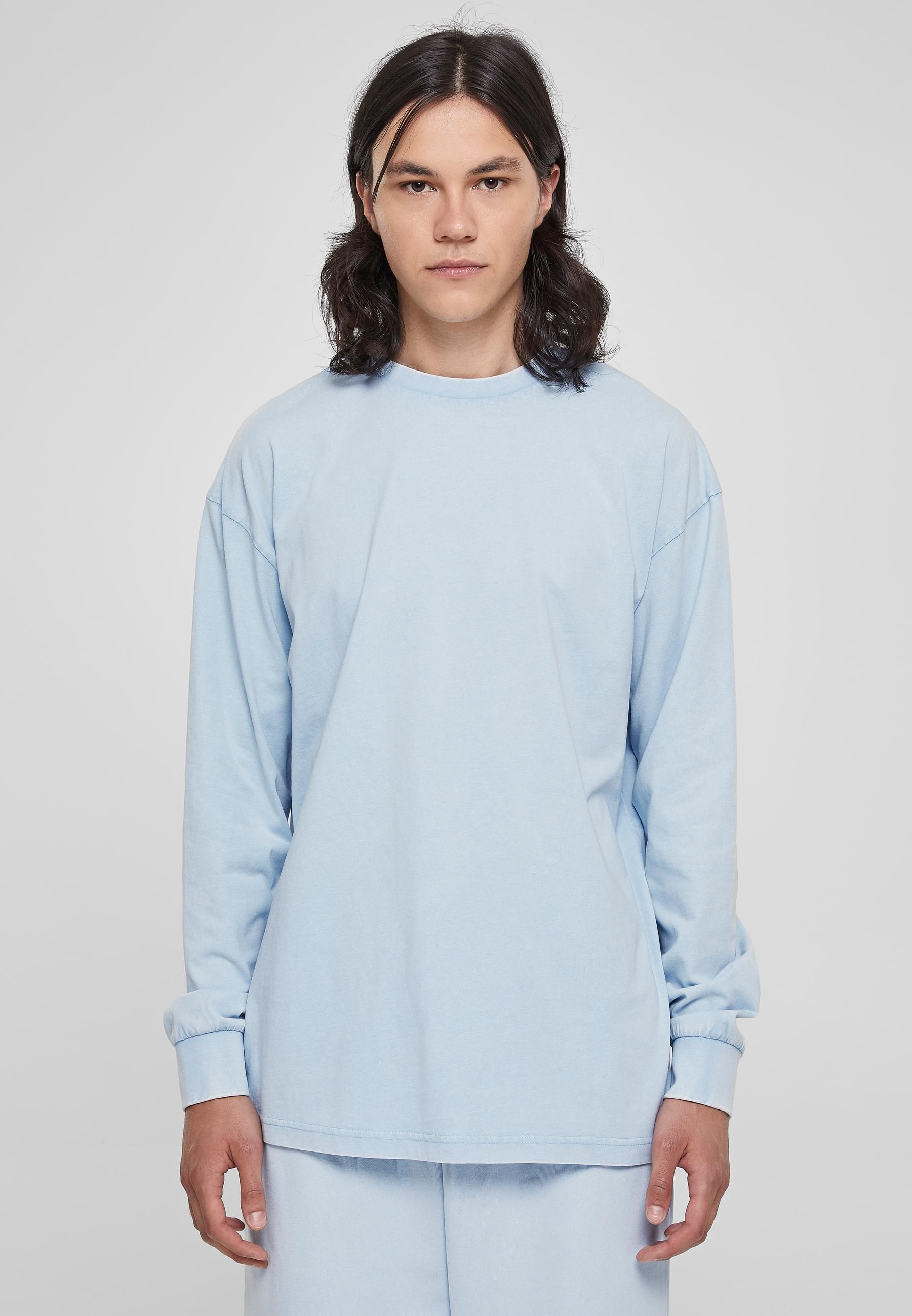 URBAN CLASSICS Longsleeve »Urban Classics Herren Heavy Boxy Acid Wash Longsleeve«, (1 tlg.)