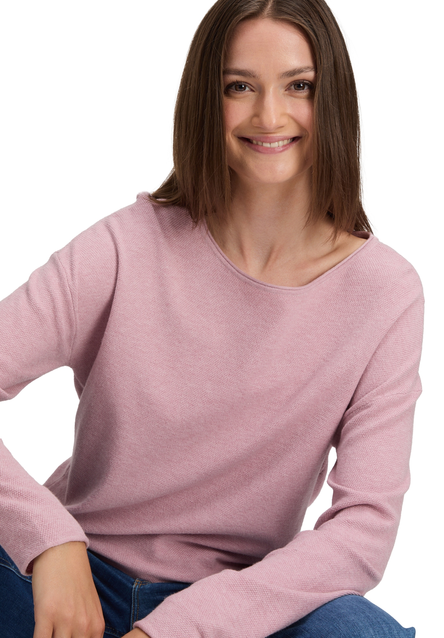 Betty&Co Strickpullover »Damen Strickpullover mit Rundhalsausschnitt« 1 Stk. tlg.