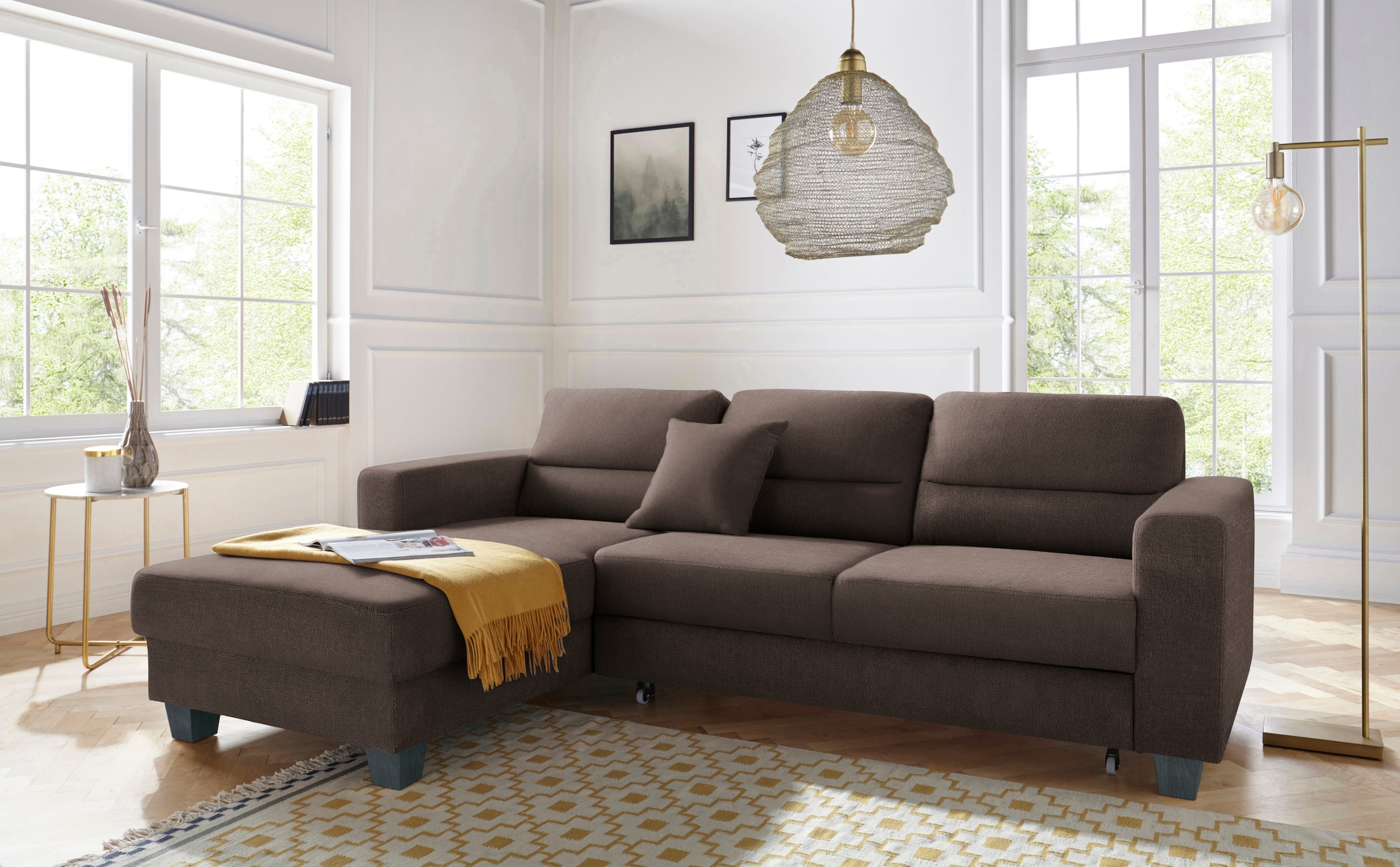 TRENDMANUFAKTUR Ecksofa "Chamber, zeitlos & modern, hoher Sitzkomfort, Brei günstig online kaufen