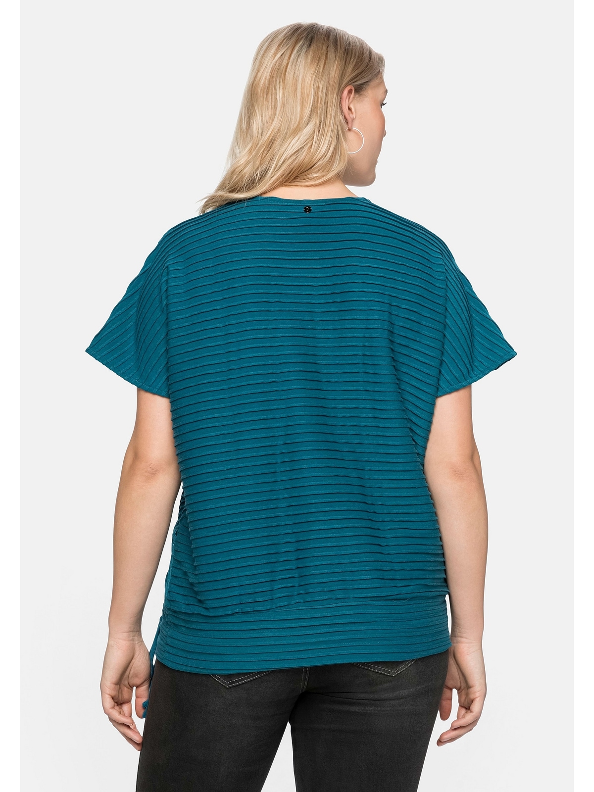 »Große T-Shirt in bestellen | mit Größen«, Sheego Biesen aufwendigen online BAUR Wickeloptik,