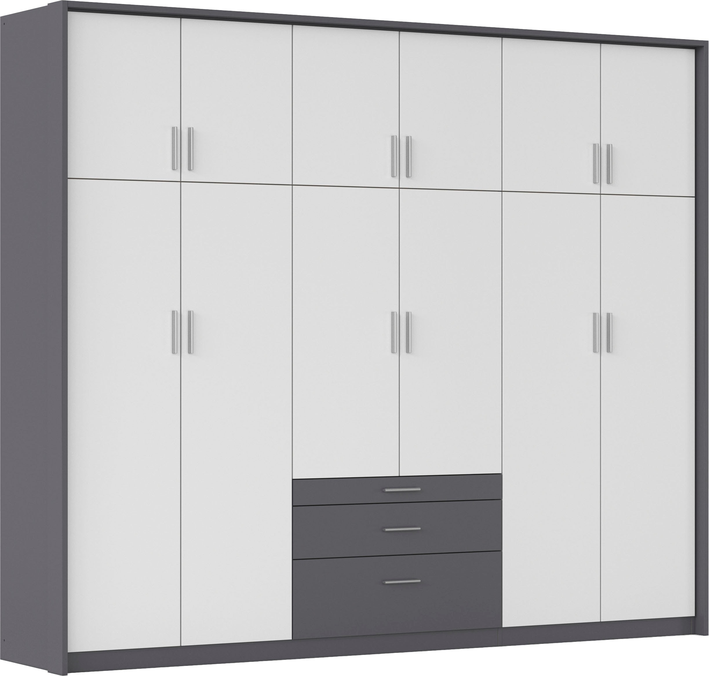 rauch Kleiderschrank "Schrank Drehtürenschrank Garderobe Ankleide Schlafzimmer HILDESHEIM" Breiten: 185/275 cm, Höhe 231 cm, oberste Schublade mit praktischer Facheinteilung MADE IN GERMANY