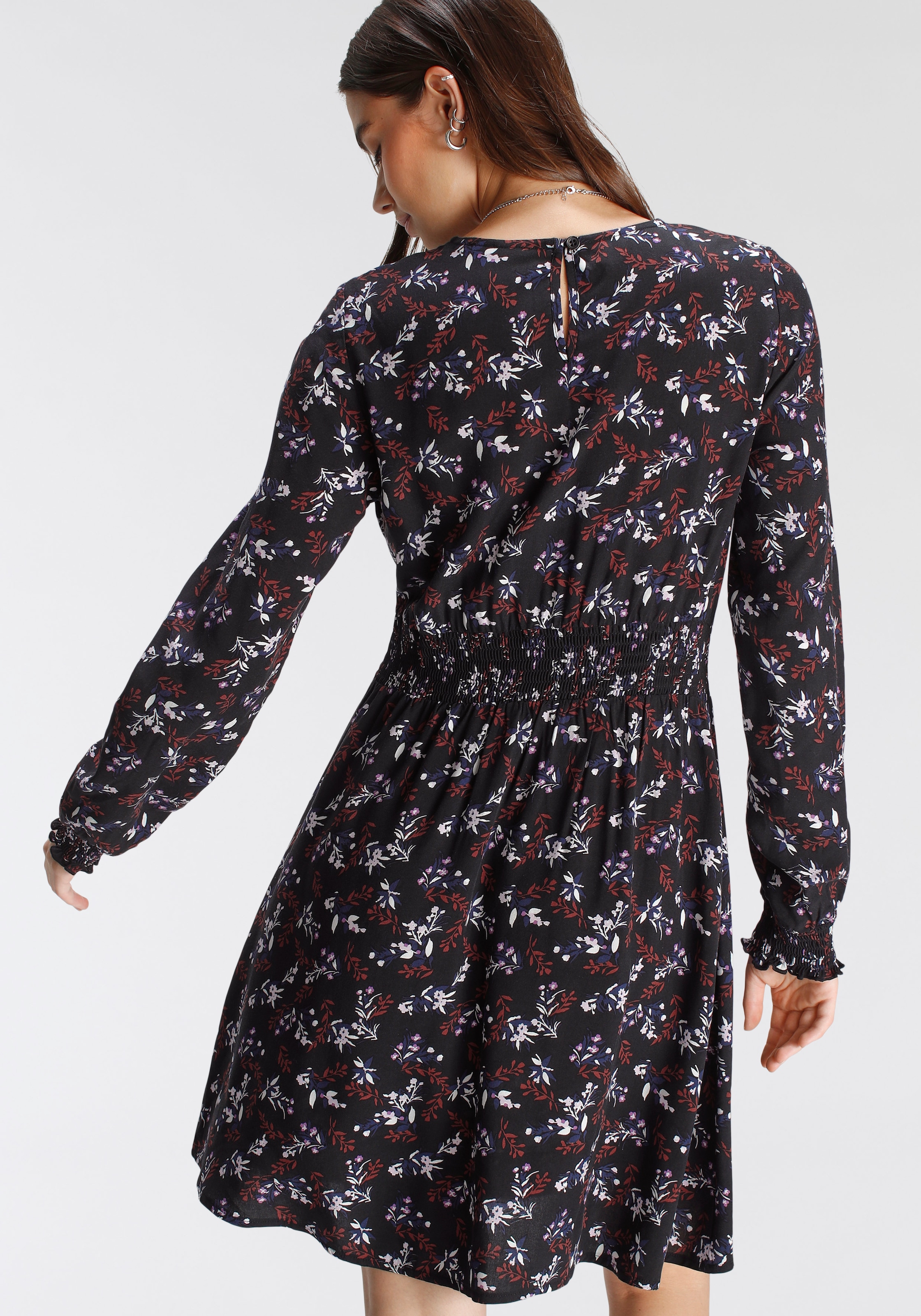 Tamaris Minikleid, bestellen | Blumenprint mit BAUR elegantem für