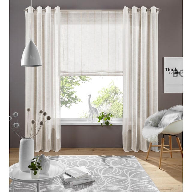 my home Gardine »Clea«, (1 St.), Transparent Polyester kaufen | BAUR