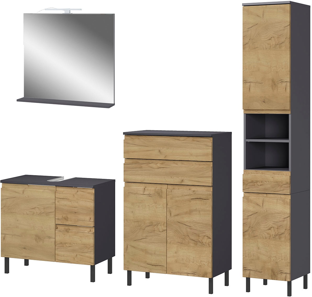 GERMANIA Badmöbel-Set "Scantic" 4 Stk. tlg. günstig online kaufen