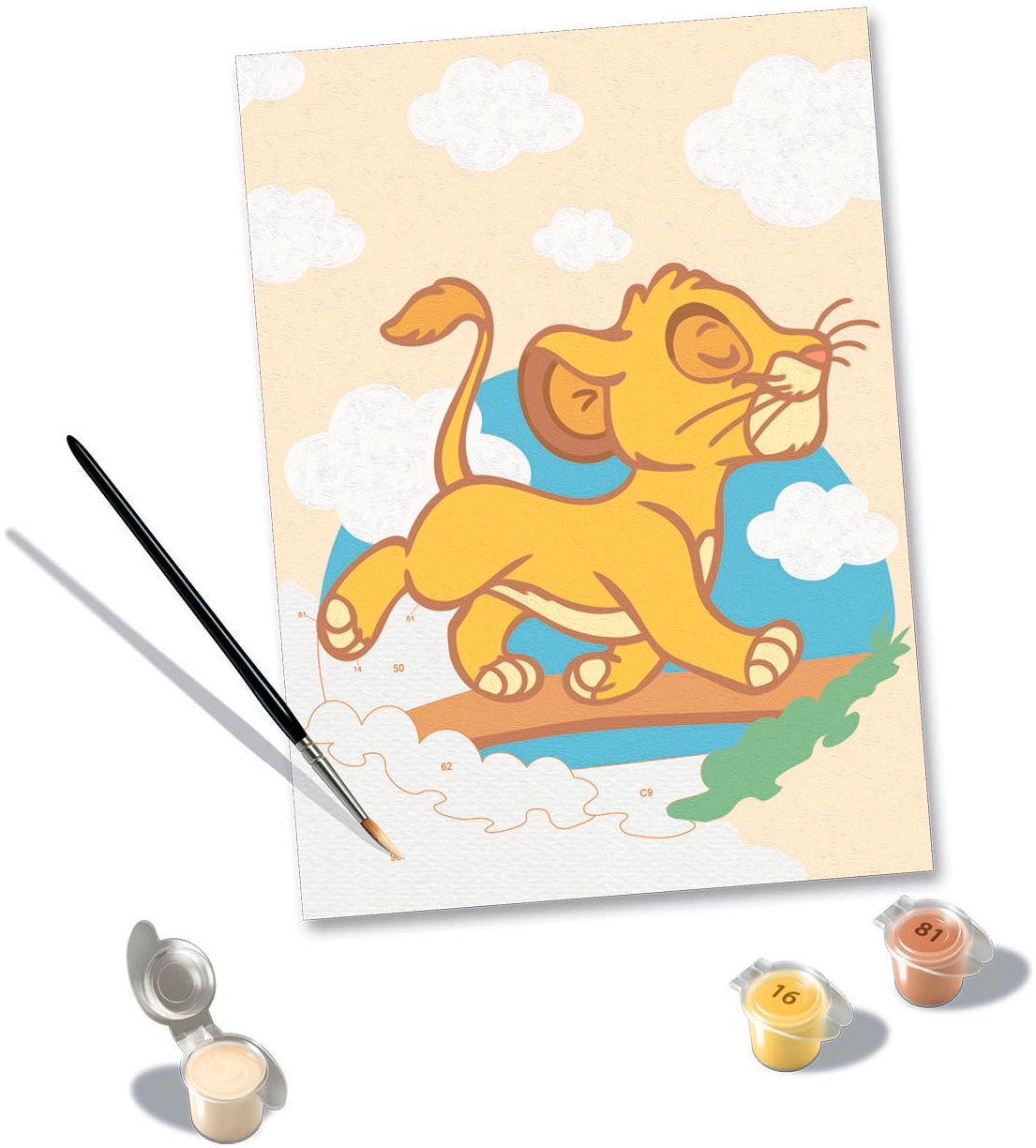 Ravensburger Malen nach Zahlen »CreArt, Hello Baby, Simba«, für Erwachsene; Made in Europe