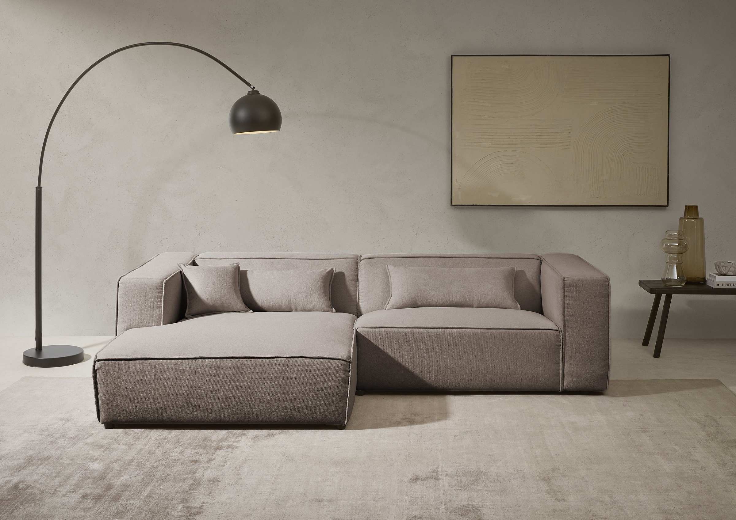 LeGer Home by Lena Gercke Ecksofa "PIARA mit Kedernaht in Cord oder Leineno günstig online kaufen