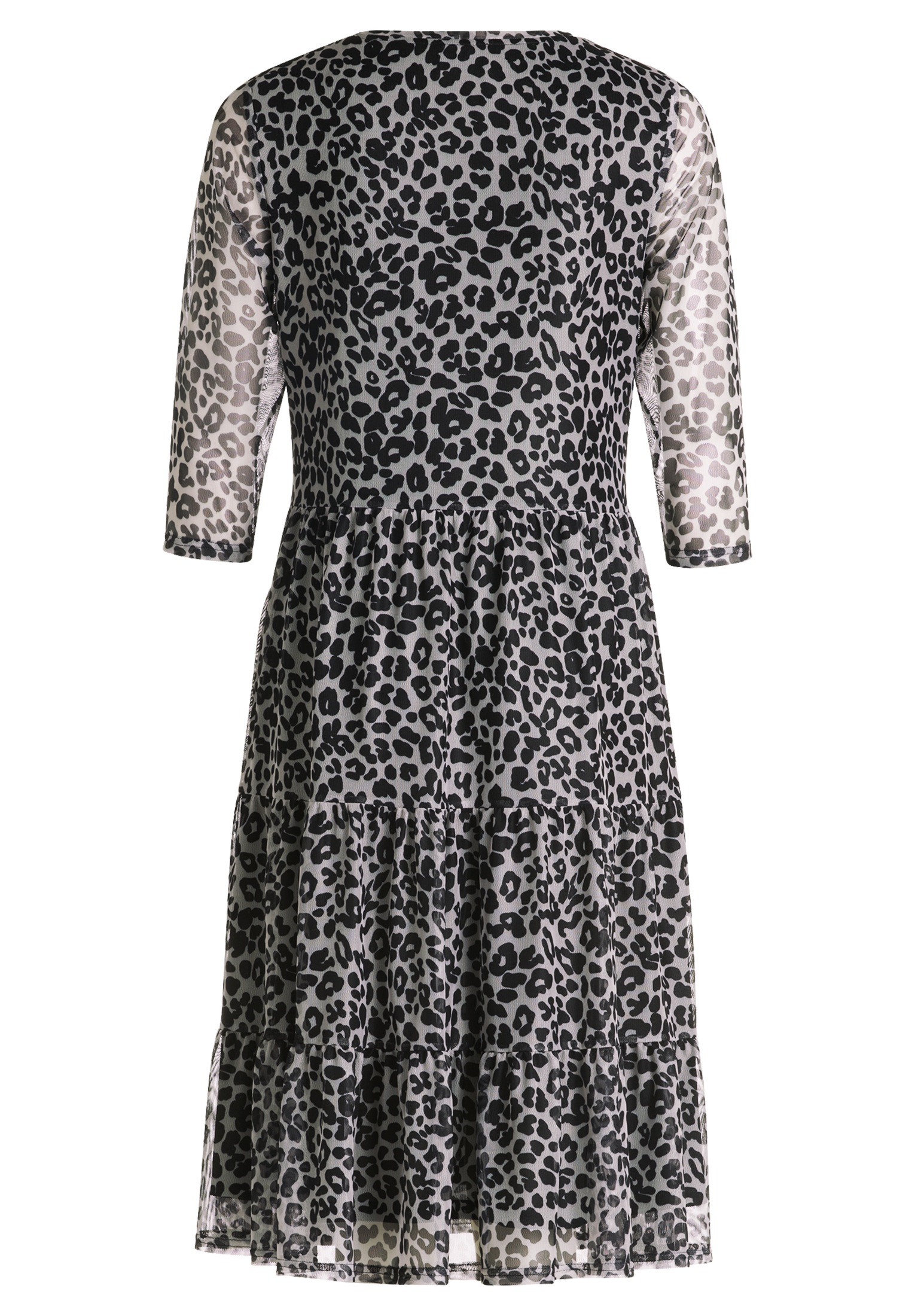 Vera Mont Damen Tiered Dress Black/Gray 36 2