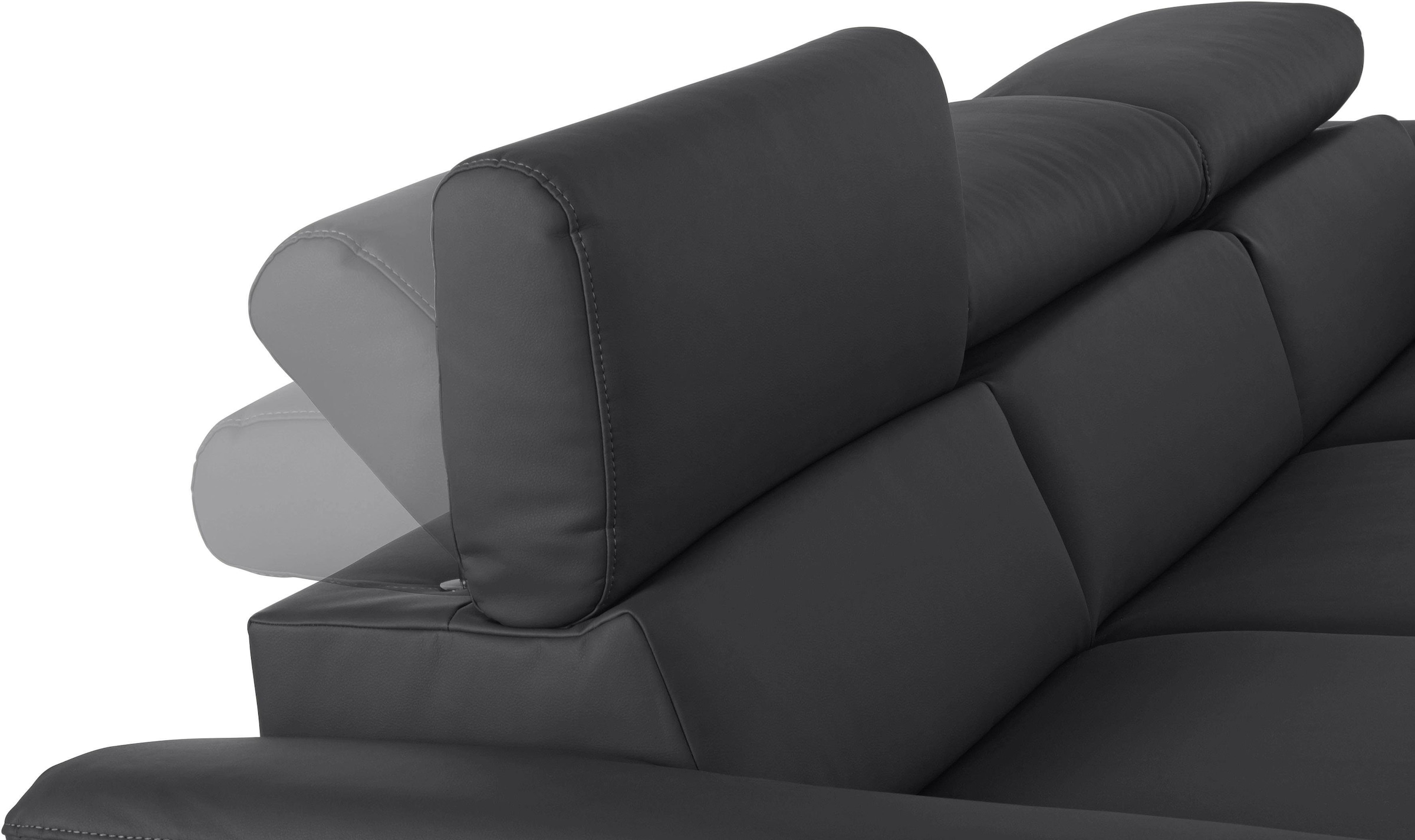 COTTA Ecksofa Komaris, Ecksofa, wahlweise mit RGB-LED-Beleuchtung und Bettfunktion/Bettkasten