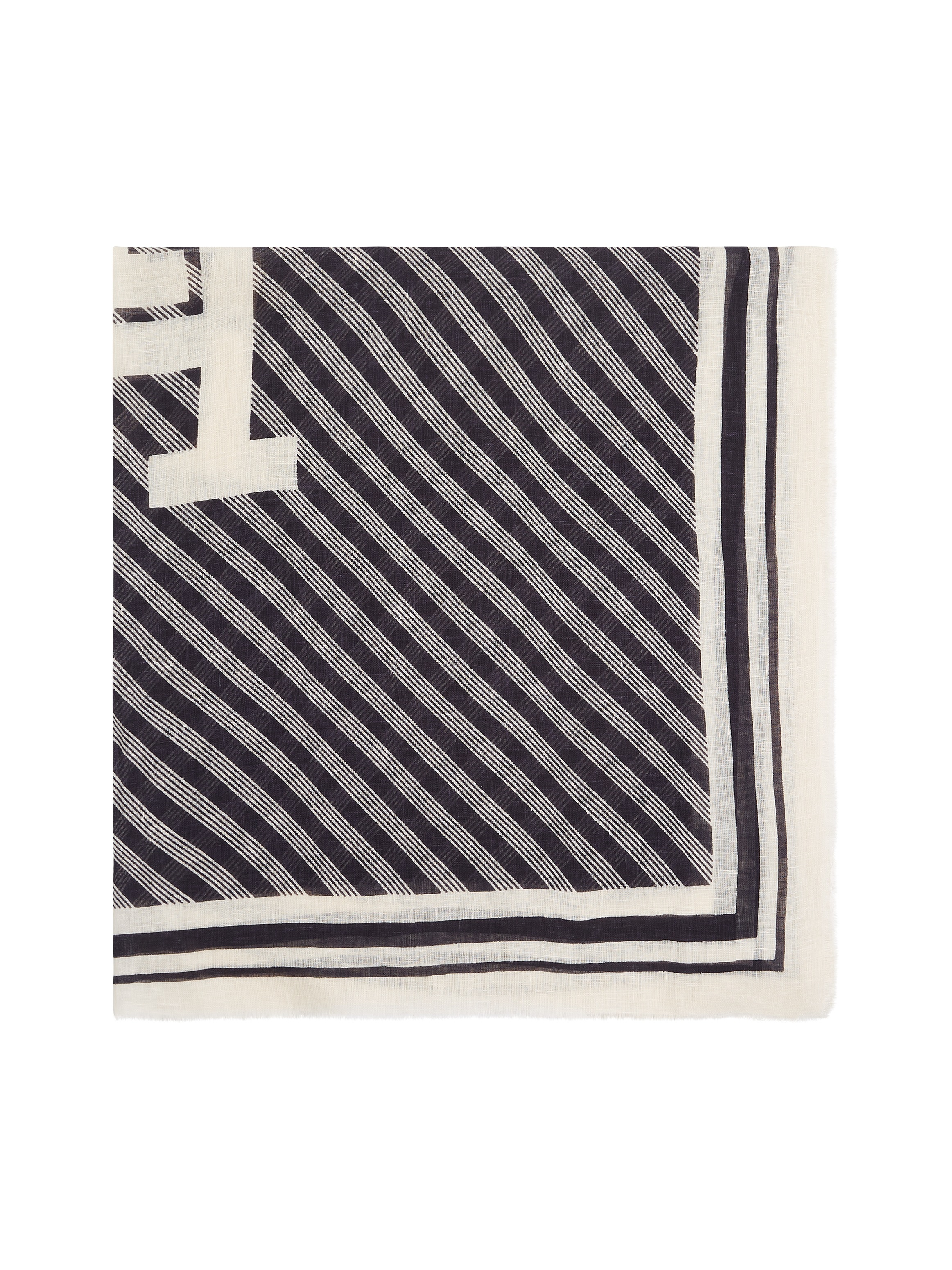 Tommy Hilfiger Halstuch »TH PREMIUM BEACH SQUARE«, Aus reinem leinen mit Streifenmuster