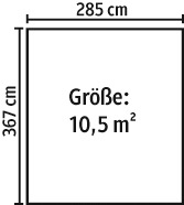 YARDMASTER Gerätehaus »Brandenburg 1012«, Metall, mit Bodenrahmen