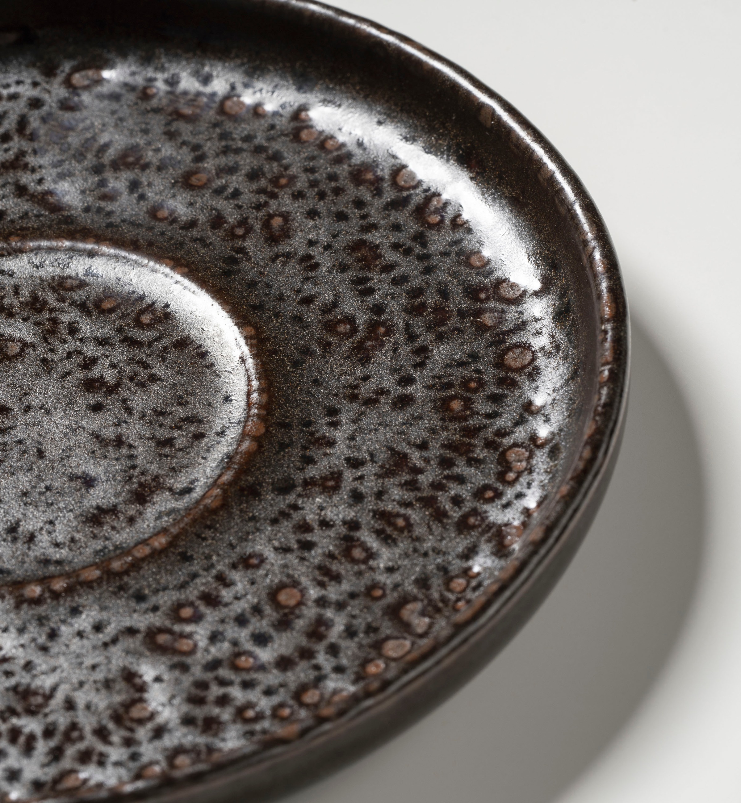 gipfelstück Untertasse »Glockenklang«, (Set, 4 St.), Scandi-Style, glänzende Reaktivglasur, jedes Stück ein Unikat