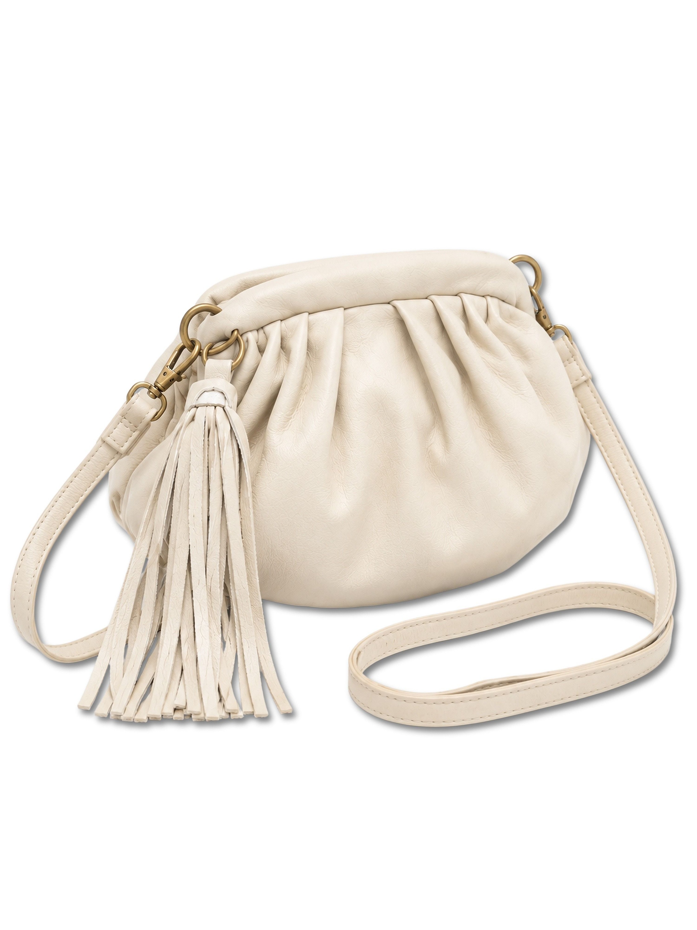COLLEZIONE ALESSANDRO Umhängetasche "Nappa" weiche Ledertasche mit Quaste