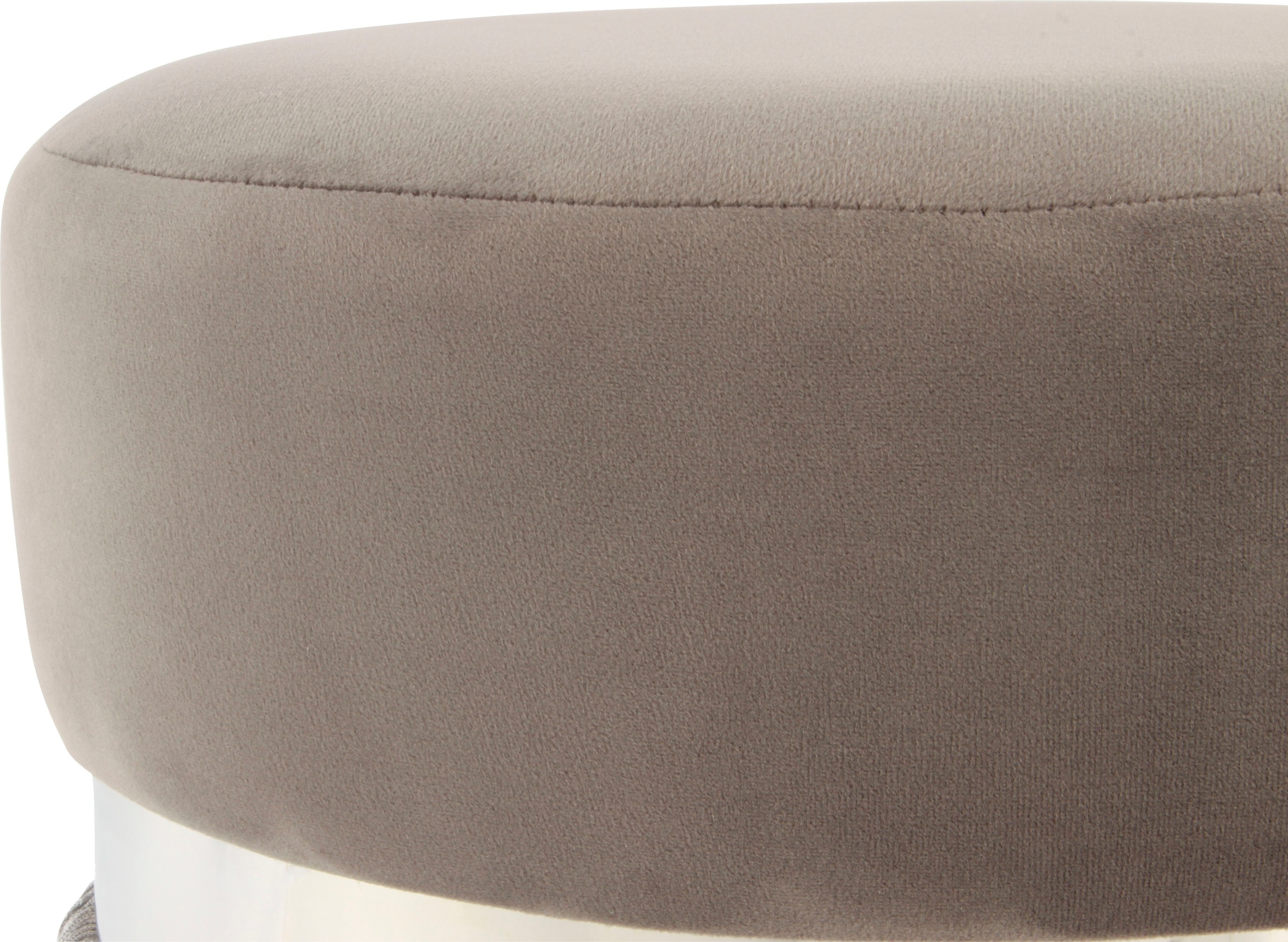 Kayoom Sitzhocker »Hocker Rebecca 925, Sitzpouf in runder Form,mit samtigem Bezug«, (1 St.), pflegeleicht, modern, vielseitig verwendbar, Sitzfläche gepolstert