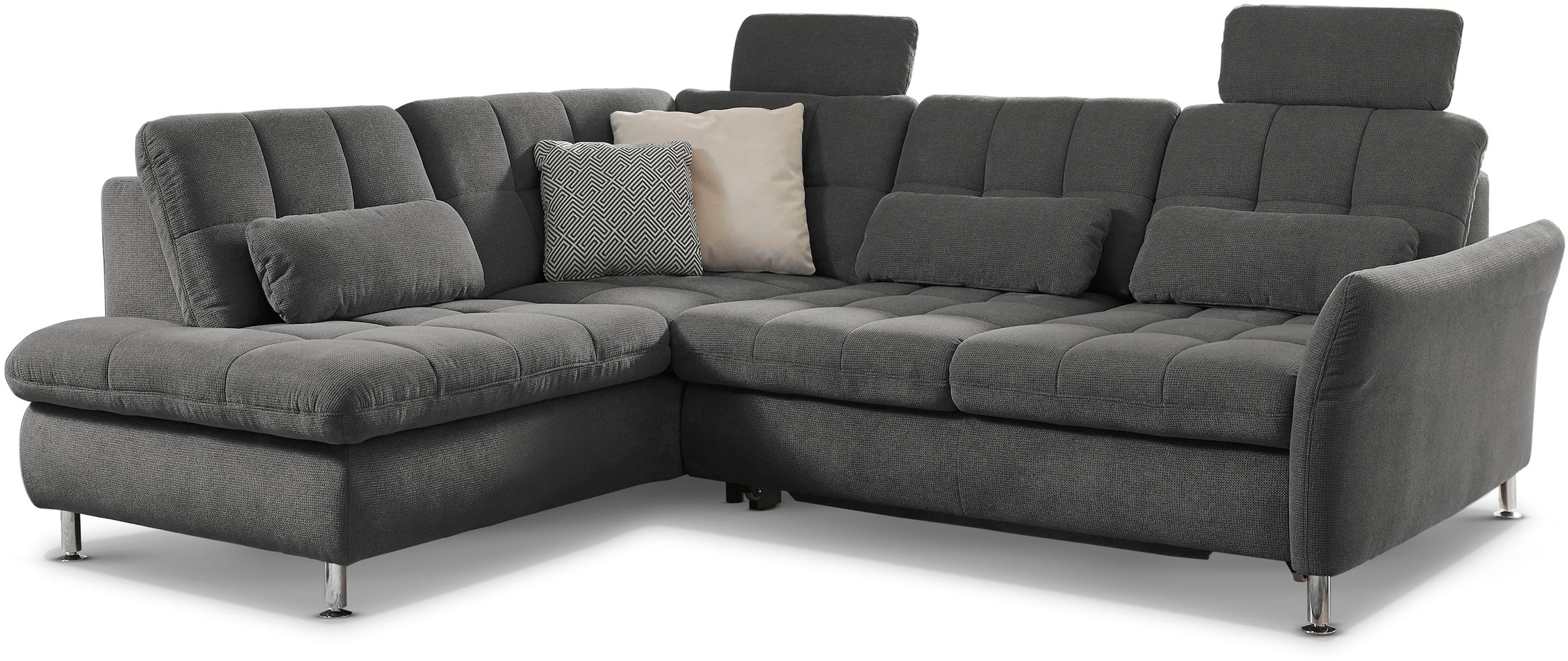Die PlanBar Ecksofa »MP-IN20016 L-Form mit Kaltschaum-Polsterung«, wahlweise mit Kopfstützen und Bettfunktion, mit Kaltschaum-Polsterung