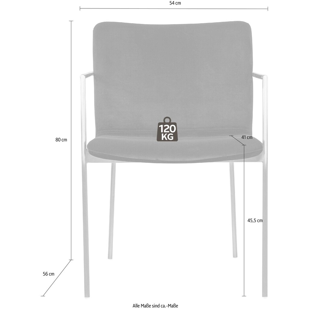 andas Armlehnstuhl »Jelling«, Samtstoff, Design by Morten Georgsen