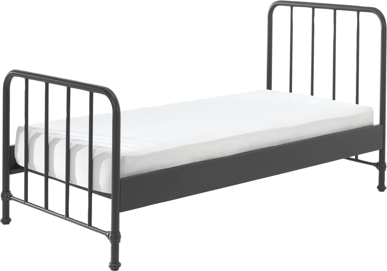 Thumbnail - Vipack Jugendbett "Bronxx, Einzelbett 90/200, sehr stabil, romantische Optik", (B/H/T ca. 96,5x110x206cm, inkl. Lattenro...