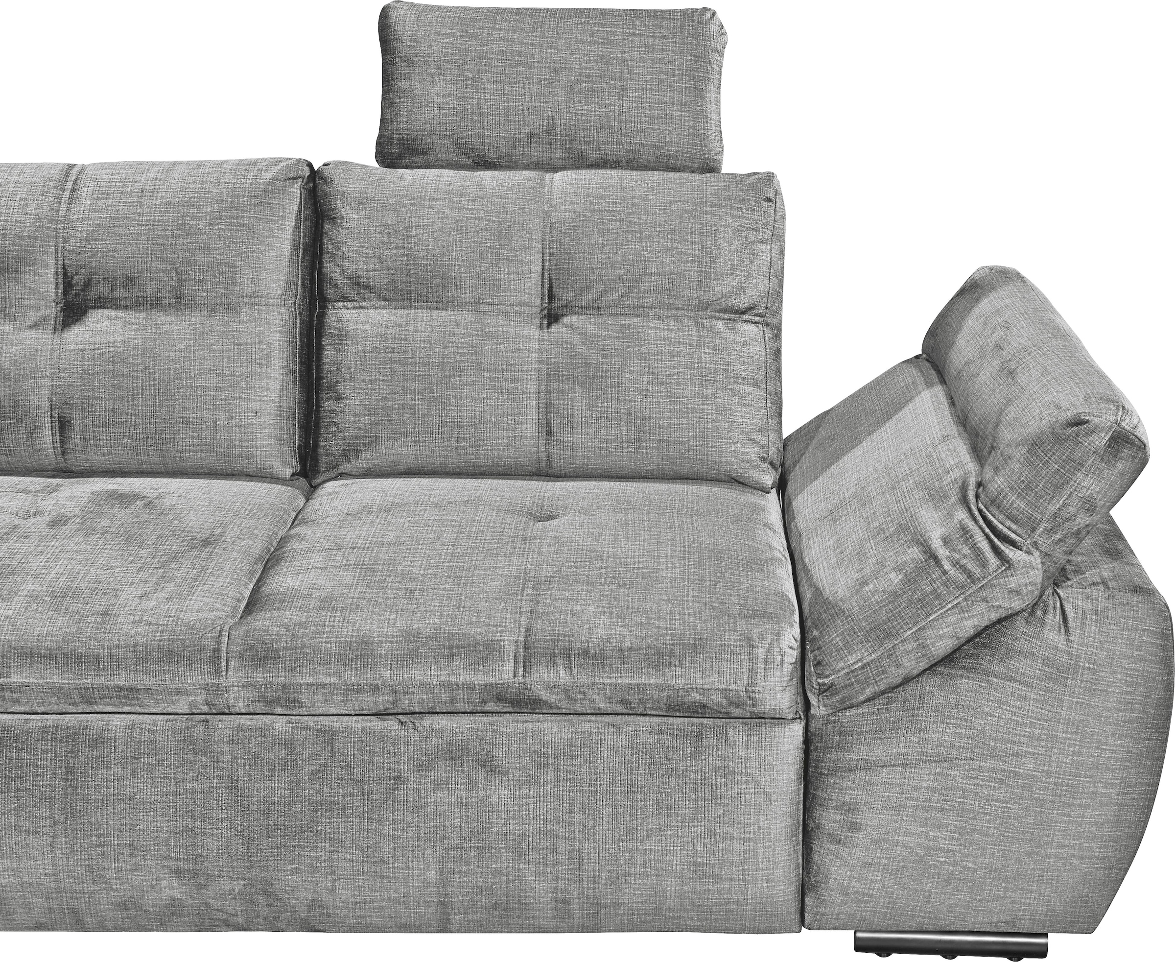 ED EXCITING DESIGN Ecksofa »Alija L-Form«, mit Bettfunktion, Armteilverstellung & Kopfstützen