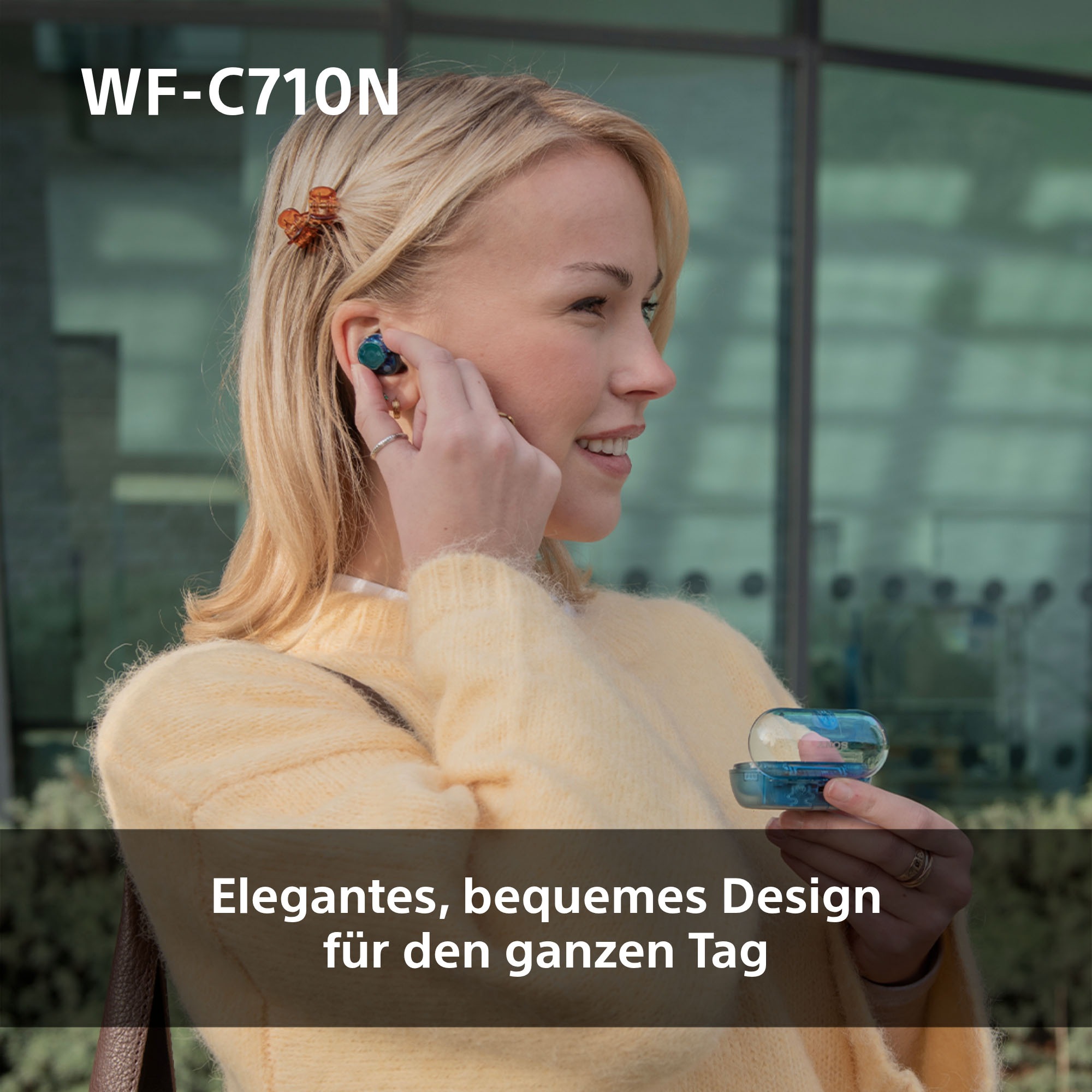 Sony In-Ear-Kopfhörer »WF-C710N«, Bluetooth-A2DP Bluetooth-AVRCP Bluetooth (Audio Video Remote Control Profile)-HFP-HSP, Active Noise Cancelling (ANC)-Freisprechfunktion-Multi-Point-Verbindung-Rauschunterdrückung-Sprachsteuerung