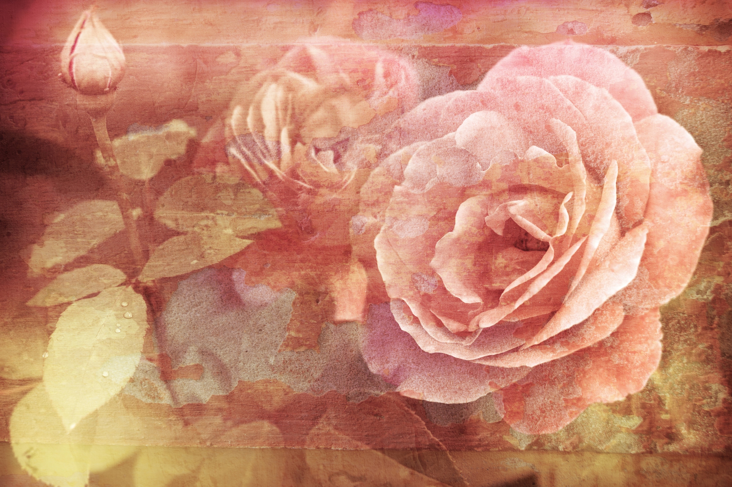 Papermoon Fototapete »Vintage Florals« glatt