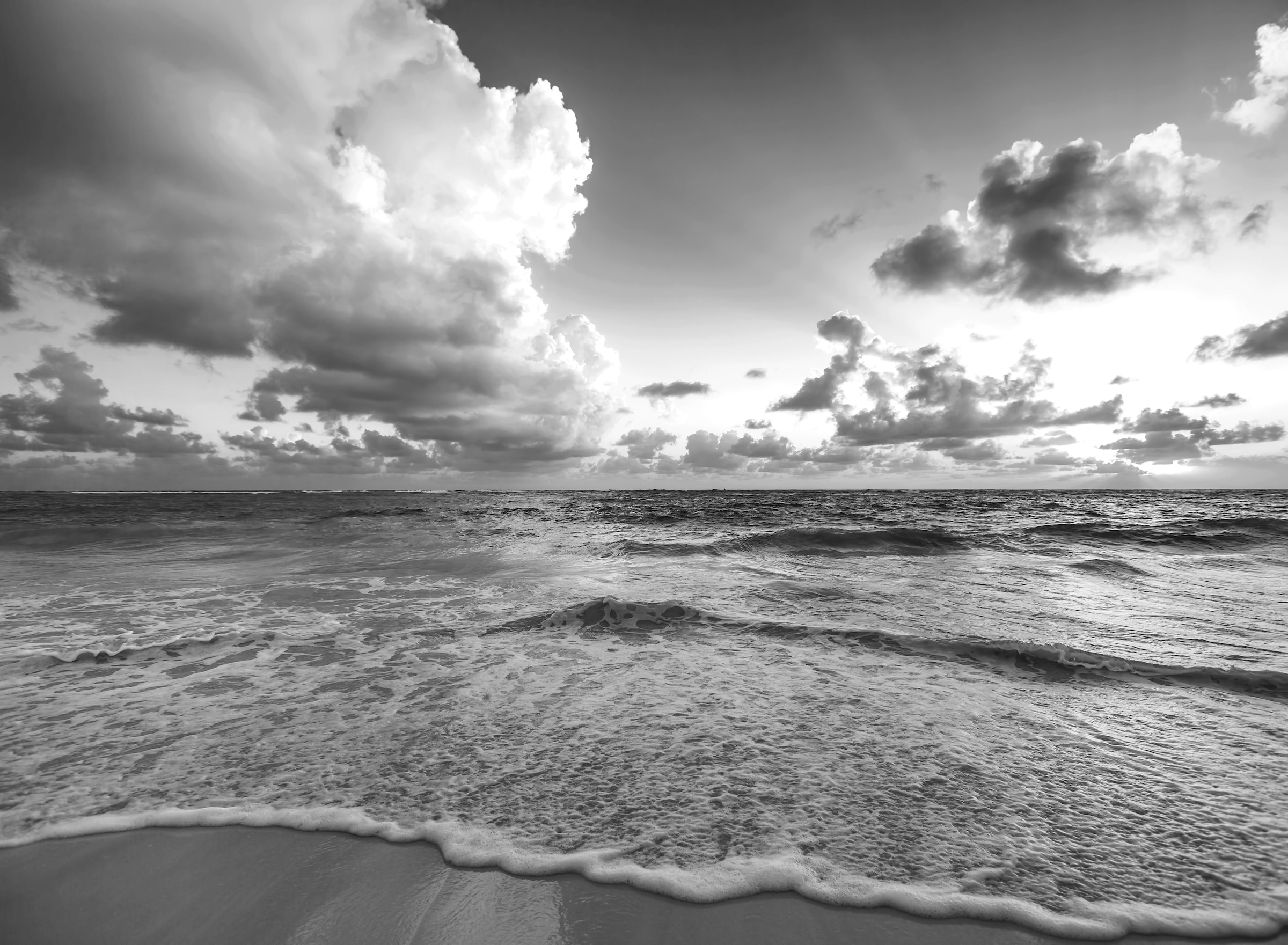 Papermoon Fototapete "Strand Schwarz & Weiß"