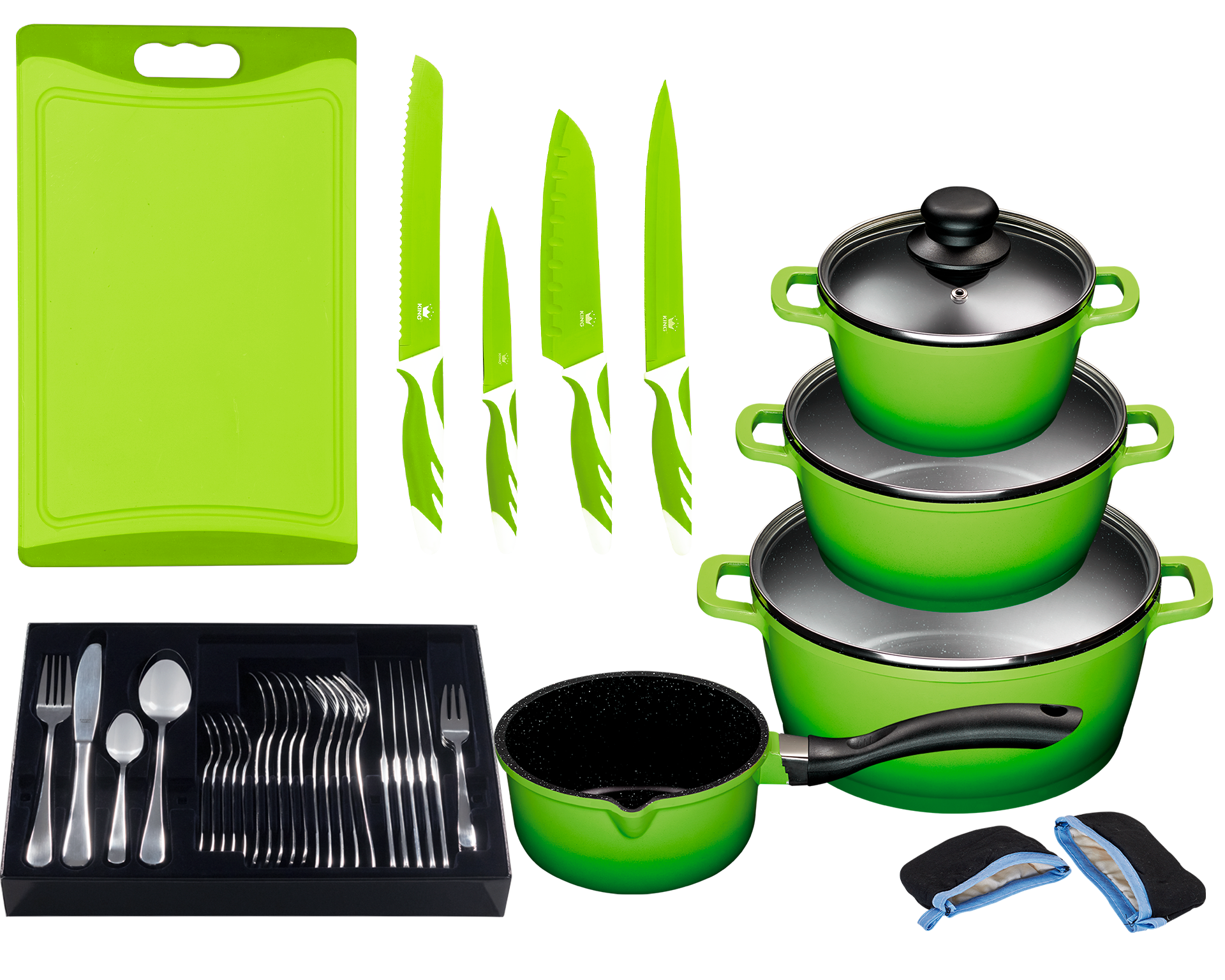 KING Topf-Set ""ALUGUSS" Aluminiumguss, Induktion, Antihaftbeschichtung" Se günstig online kaufen