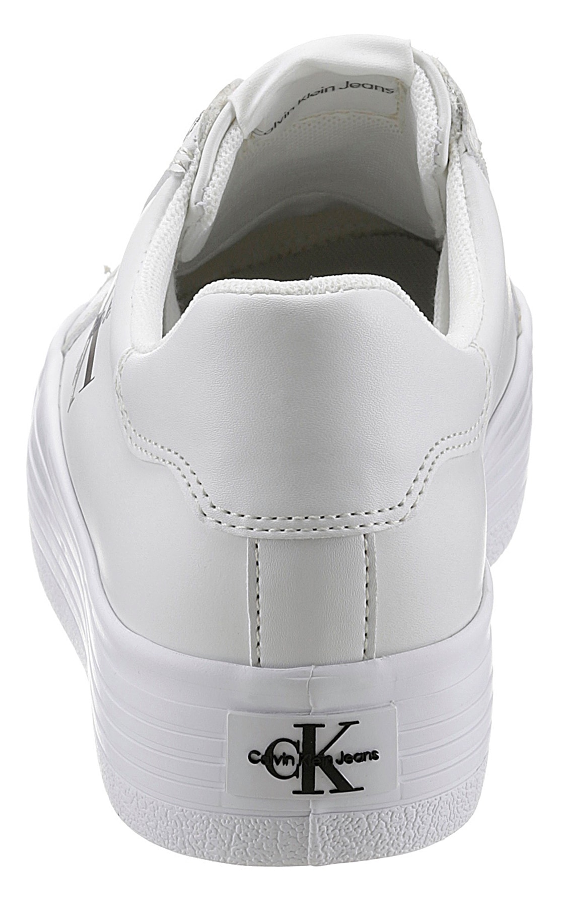 Calvin Klein Jeans Plateausneaker »VULC FLATFORM LACEUP LOW LTH«, weicher Schaftrandpolsterung, Freizeitschuh, Halbschuh, Schnürschuh