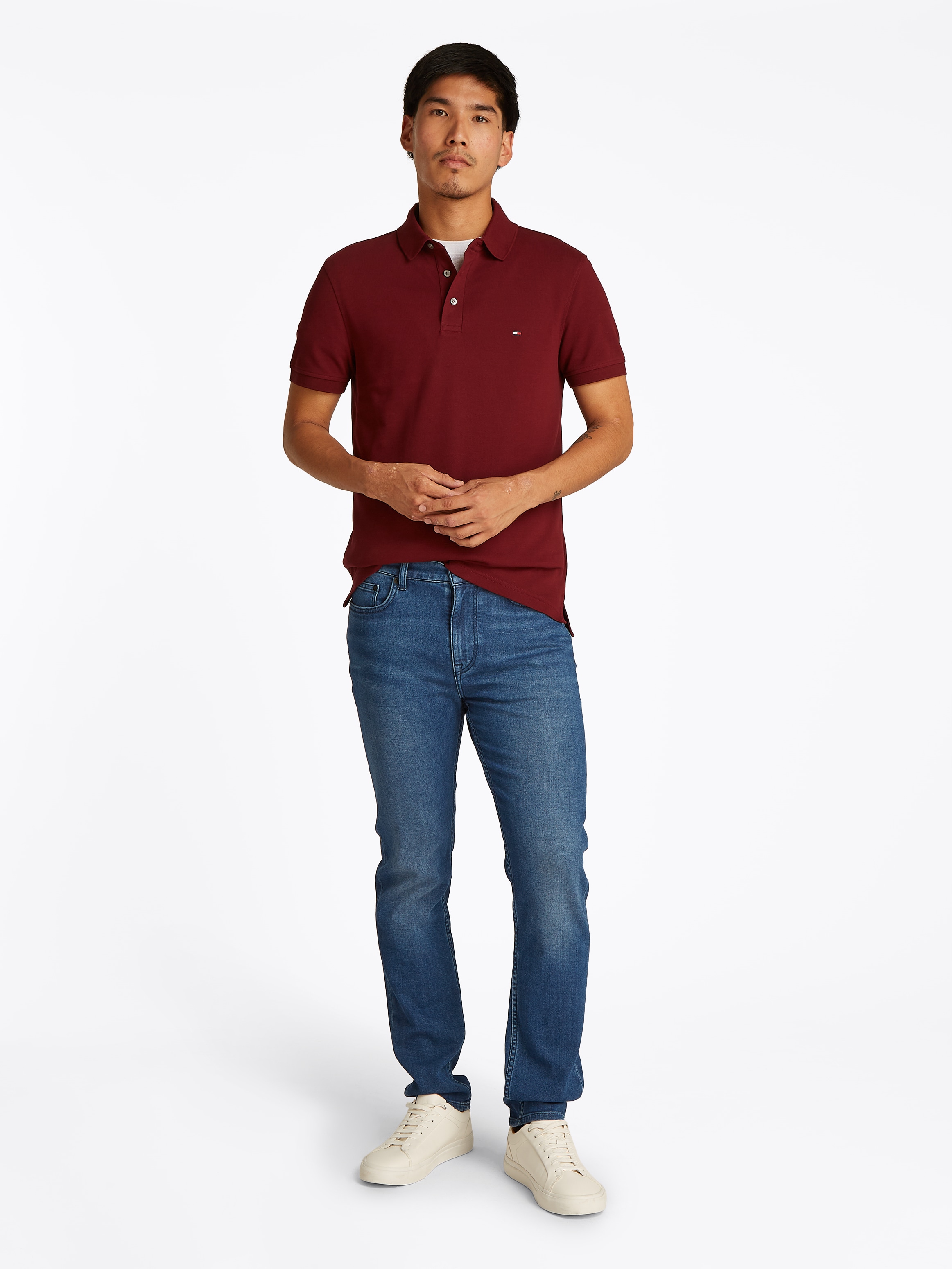 Tommy Hilfiger Poloshirt »1985 SLIM POLO«, aus leicht strukturiertem Piqué-Material