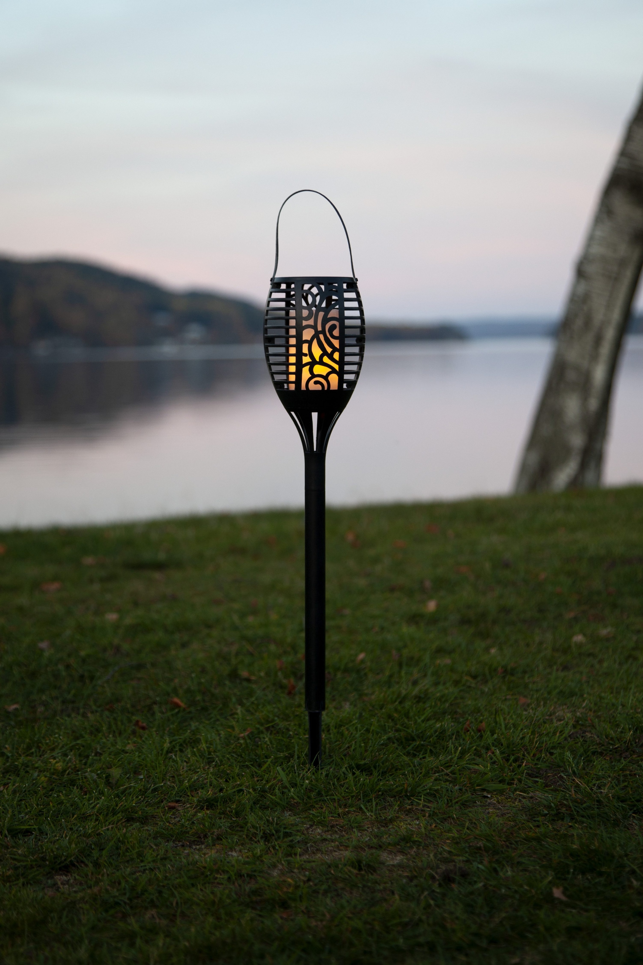 Parforce Traditional Hunting LED Solarleuchte »Solar-Fackel« LED-Board 1 Stk. Extra-Warmweiß 3-in-1-Nutzung, Flammen-Effekt, Dämmerungssensor