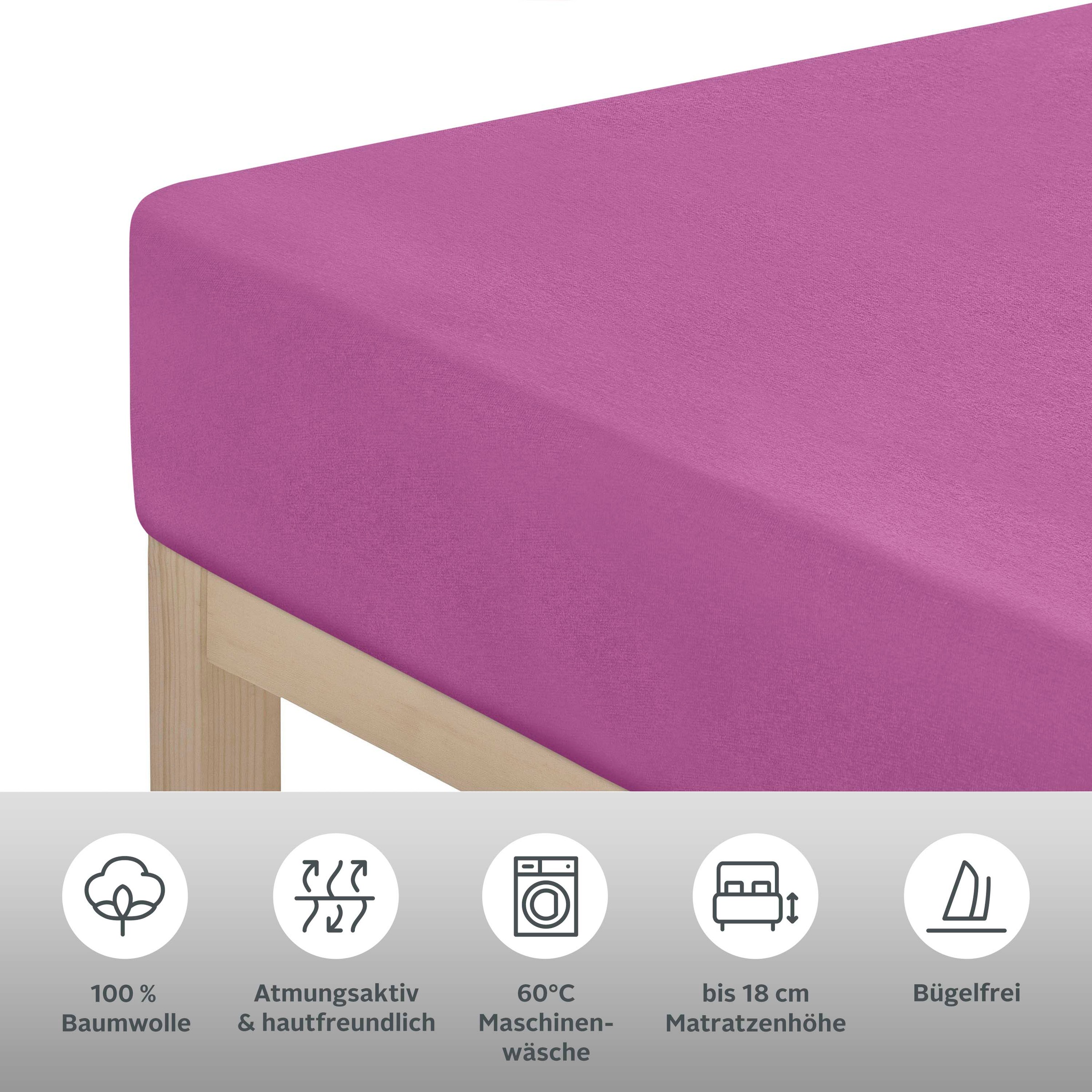 OTTO home Spannbettlaken "PHYSALIS 100% Baumwolle" günstig online kaufen
